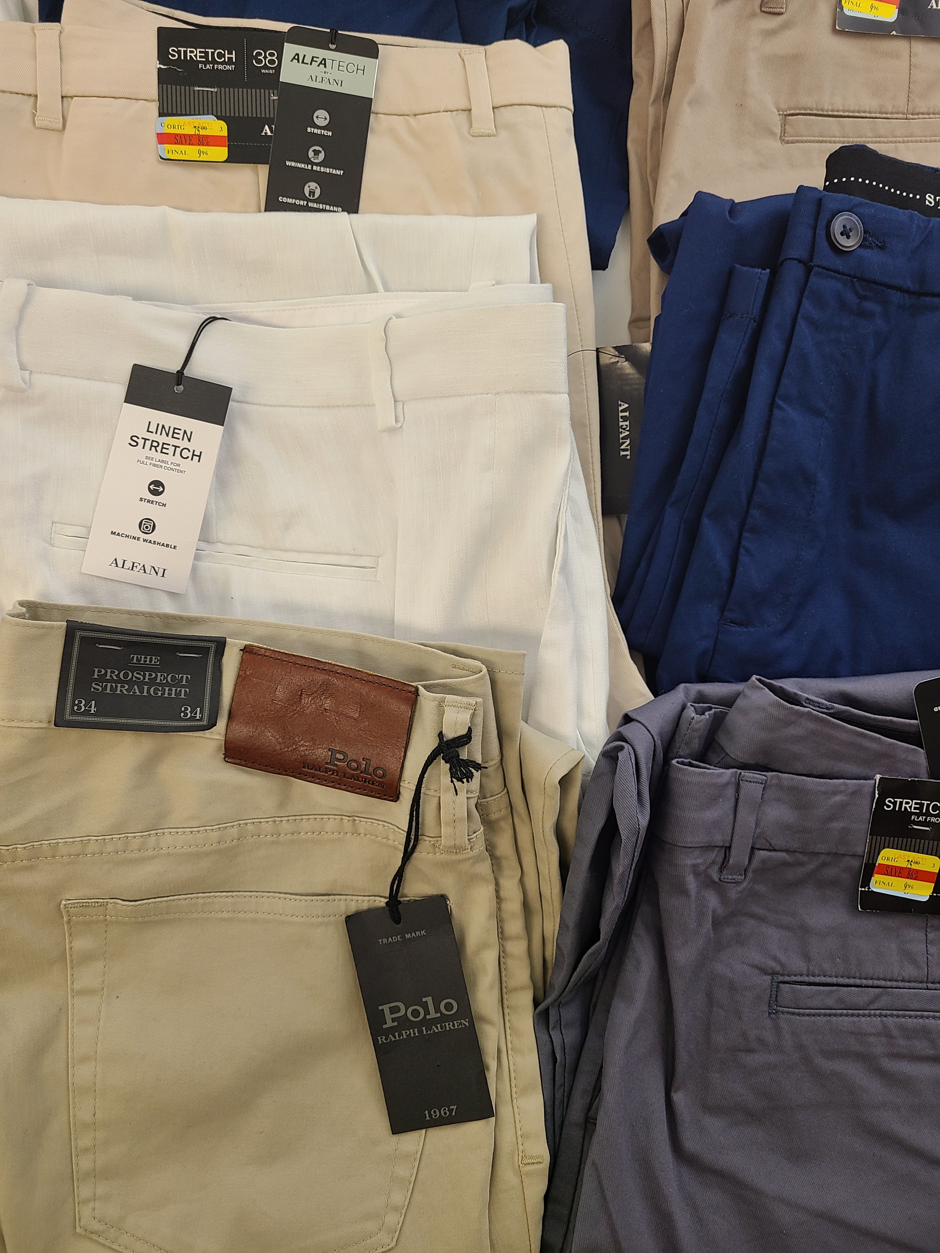 Men's Clothing Wholesale Lot Michael Kors, Polo Ralph Lauren, Alfani and more , 21 Units, Shelf Pulls, MSRP $1,950.50