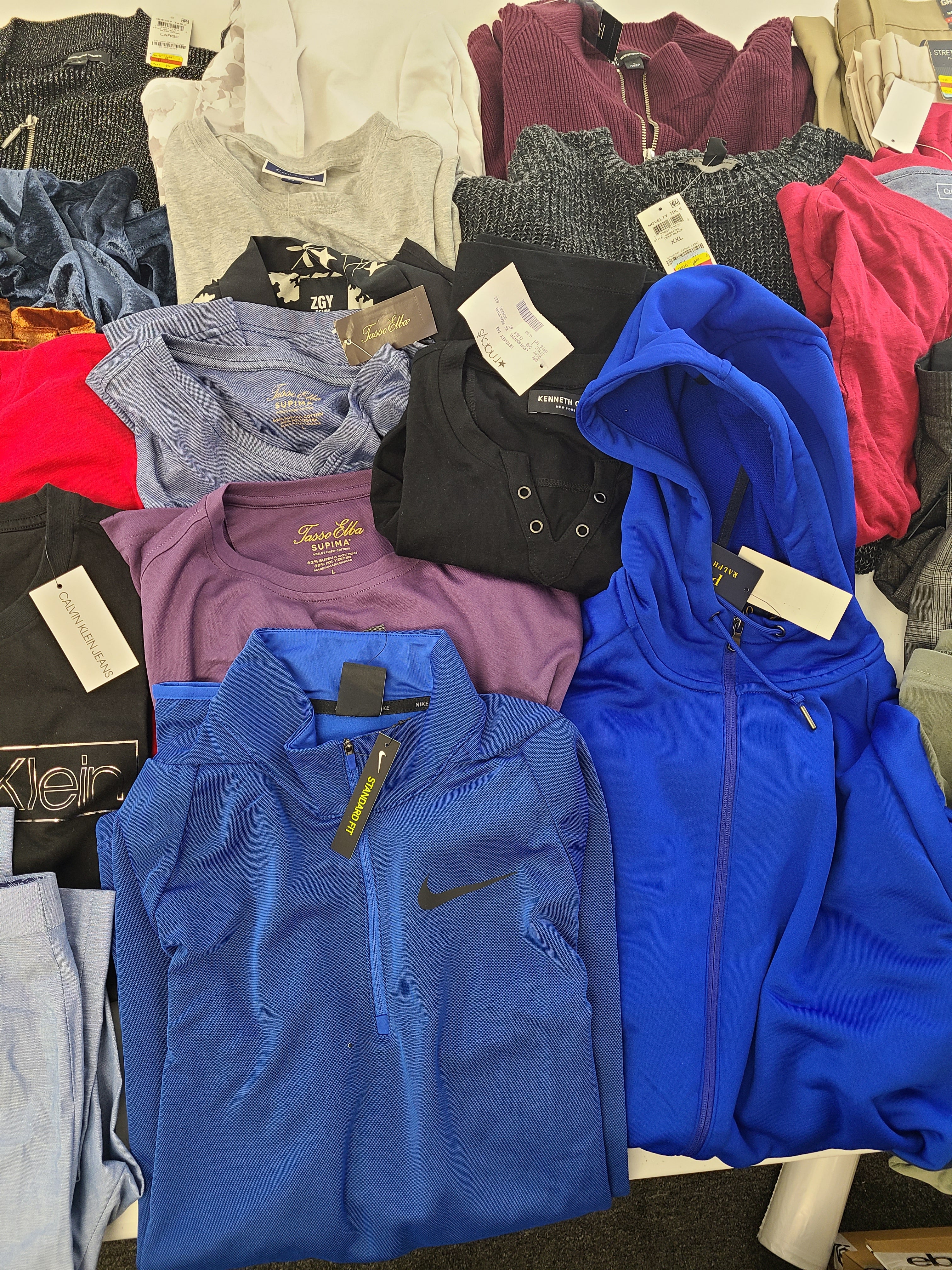Men's Clothing Wholesale Lot Lauren Ralph Lauren, Calvin Klein, Nike, Kenneth Cole and more, 26 Units, Shelf Pulls, MSRP $1,566.49