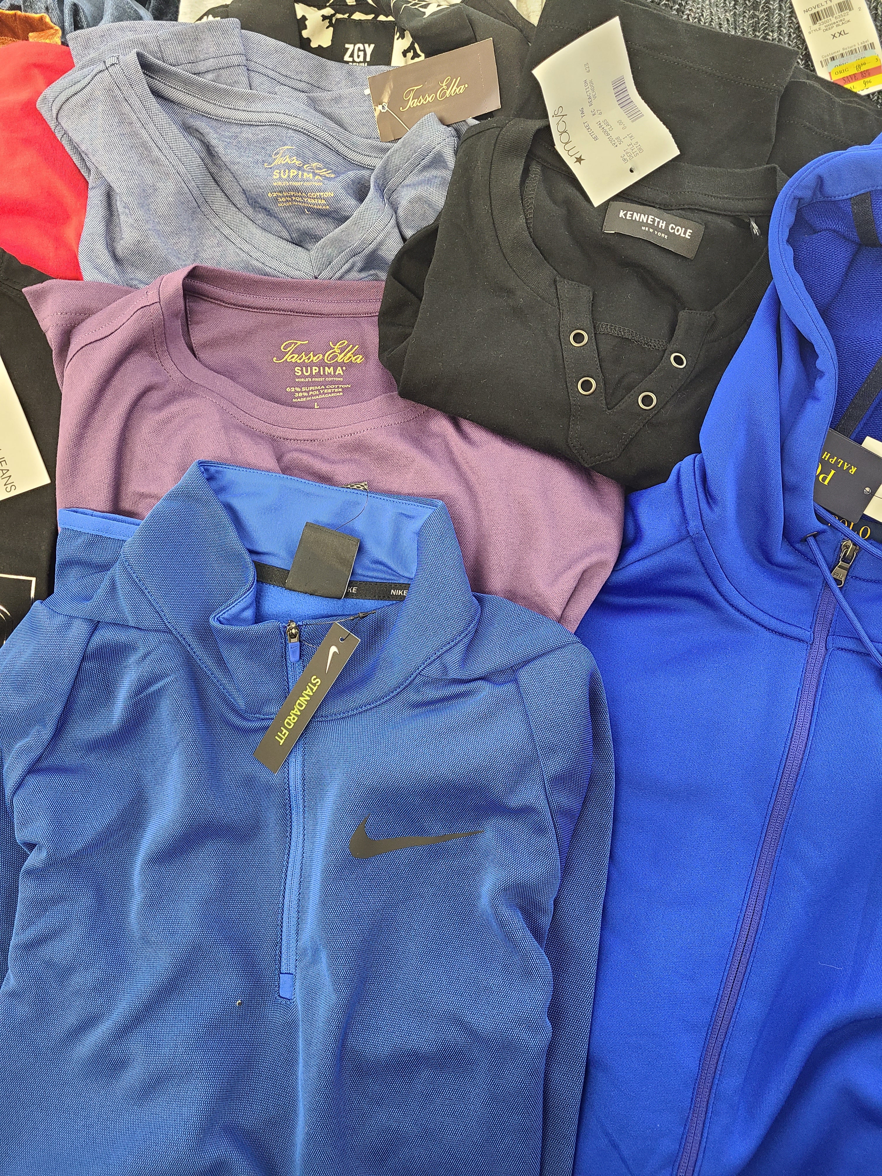 Men's Clothing Wholesale Lot Lauren Ralph Lauren, Calvin Klein, Nike, Kenneth Cole and more, 26 Units, Shelf Pulls, MSRP $1,566.49