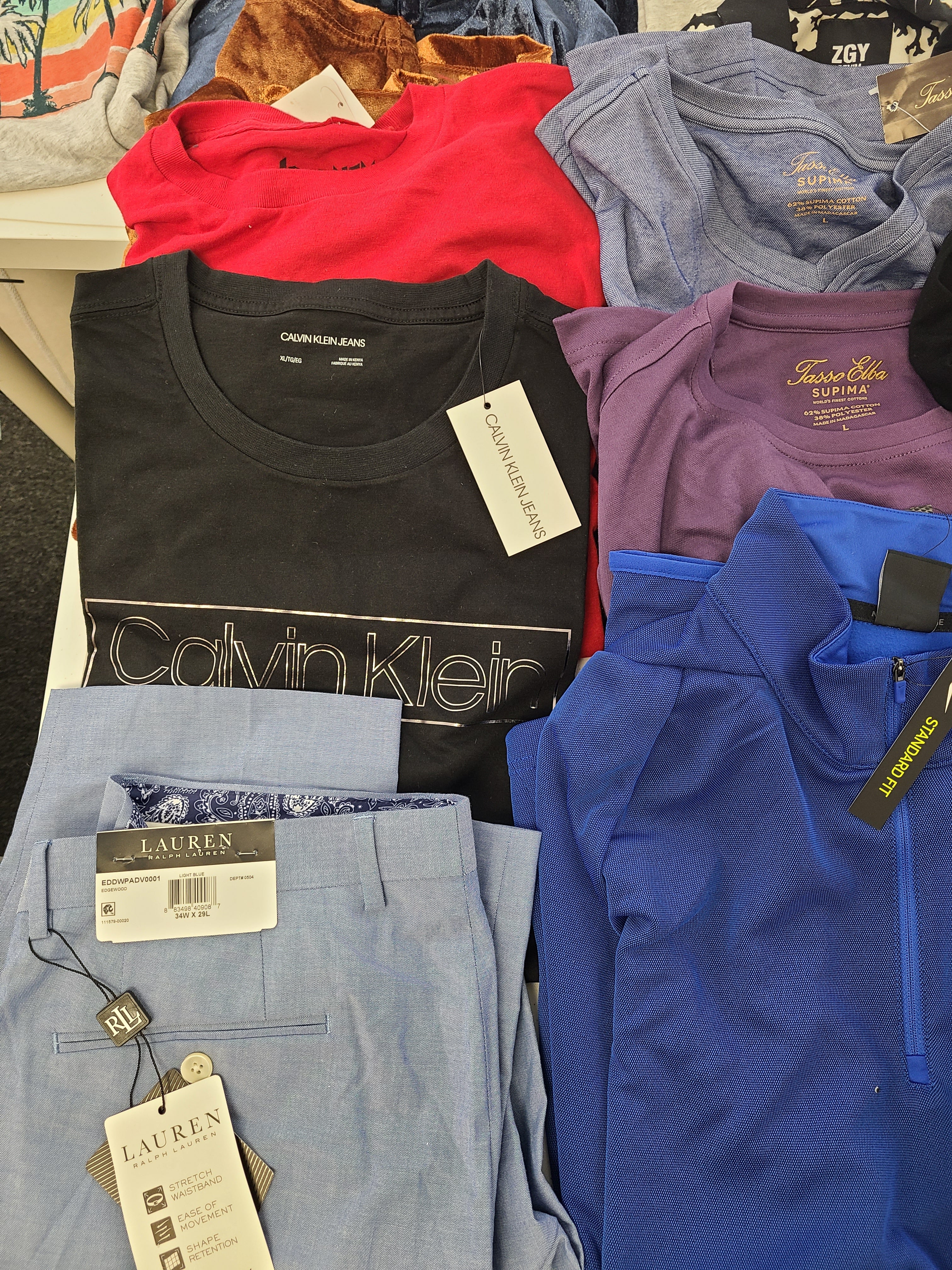 Men's Clothing Wholesale Lot Lauren Ralph Lauren, Calvin Klein, Nike, Kenneth Cole and more, 26 Units, Shelf Pulls, MSRP $1,566.49