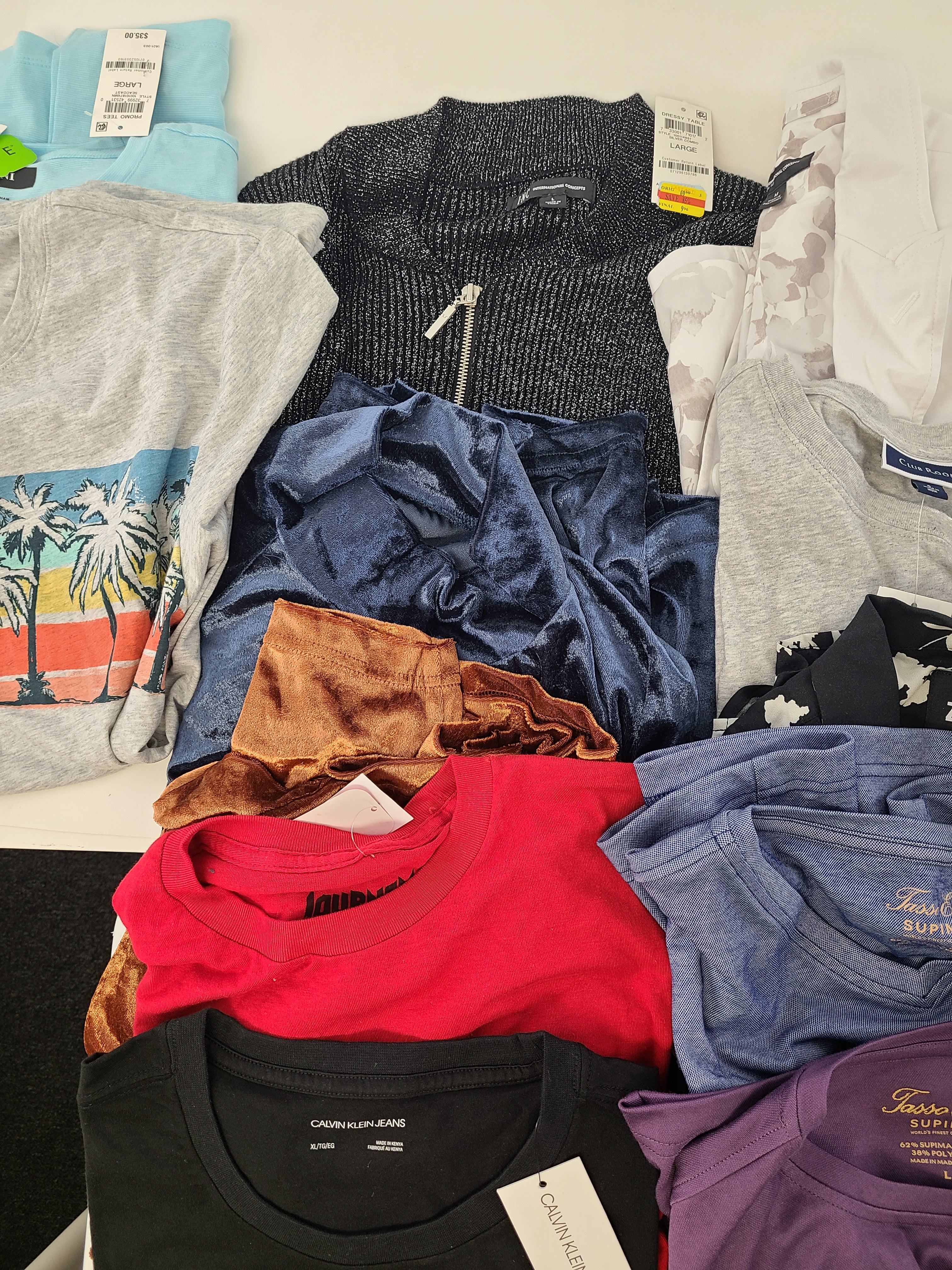 Men's Clothing Wholesale Lot Lauren Ralph Lauren, Calvin Klein, Nike, Kenneth Cole and more, 26 Units, Shelf Pulls, MSRP $1,566.49