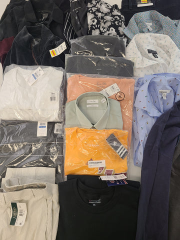 Men's Clothing Wholesale Lot Lauren Ralph Lauren, Adidas, Calvin Klein, Champion, American Apparel and more, 25 Units, Shelf Pulls, MSRP $1,611.48