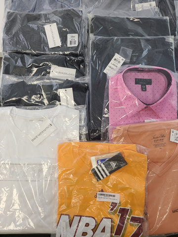 Men's Clothing Wholesale Lot Calvin Klein, Adidas, Tasso Elba, Alfani and more, 25 Units, New, MSRP $1,545.98