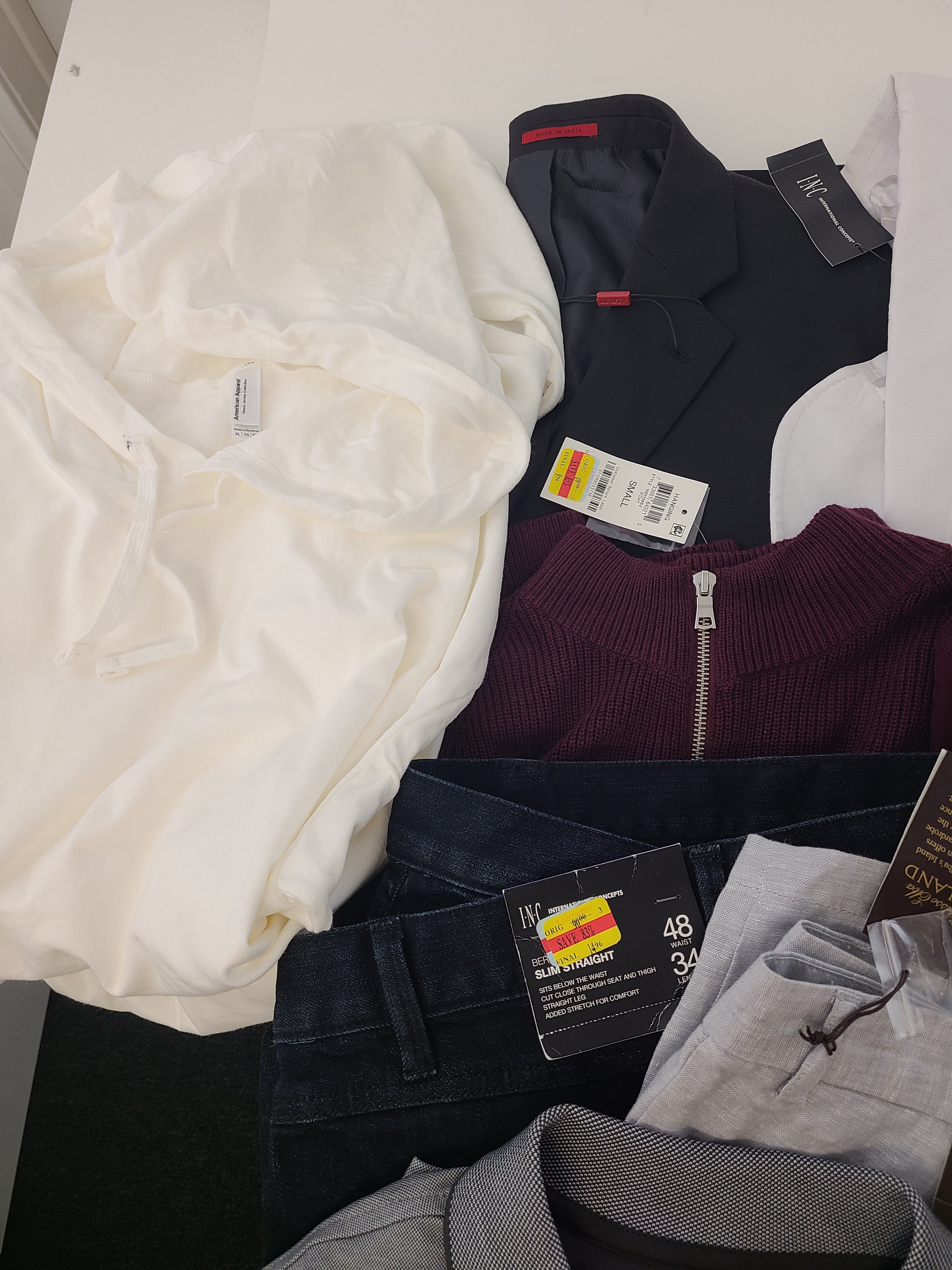 Men's Clothing Wholesale Lot Lauren Ralph Lauren, Calvin Klein, Lucky Brand, Adidas, Tasso Elba, American Apparel, Club Room, INC and more, 25 Units, Shelf Pulls, MSRP $1,801.00