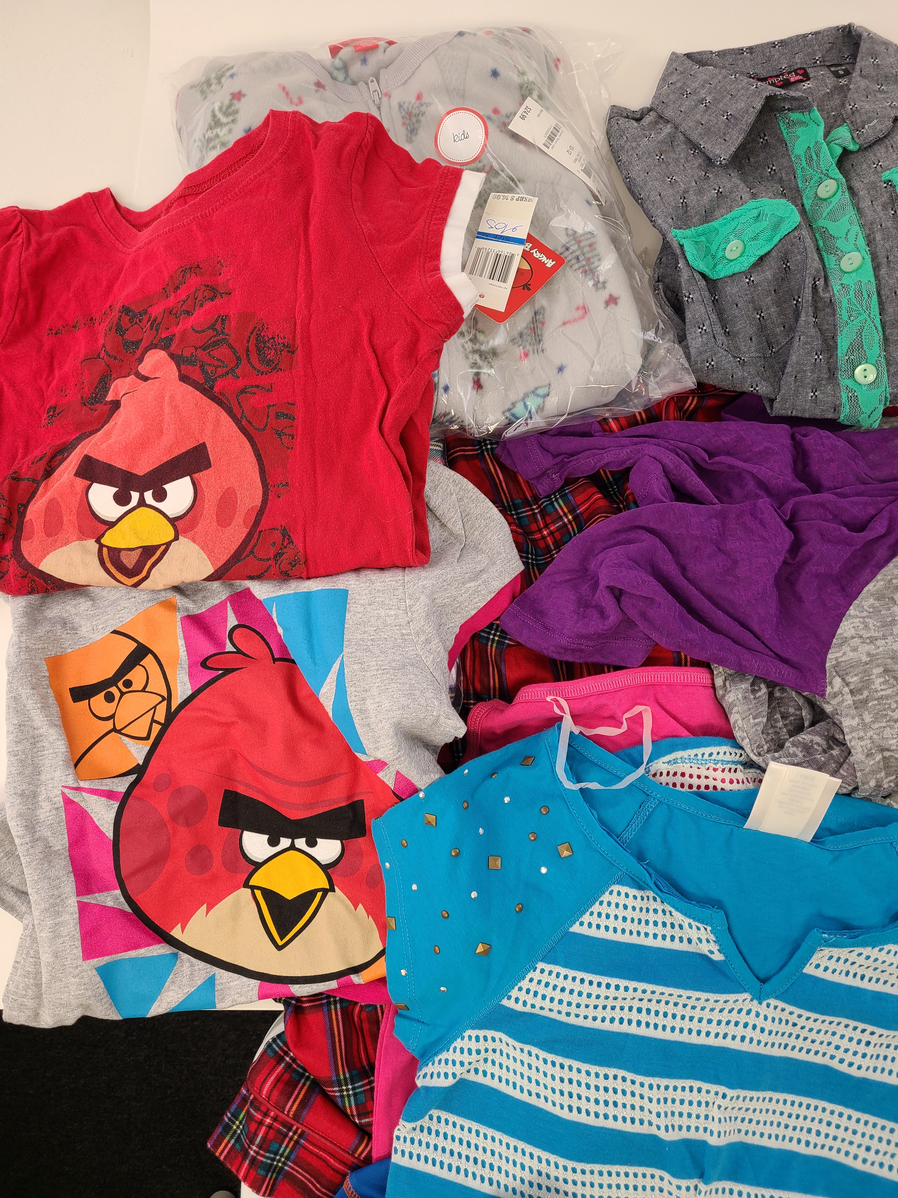 Kid's Clothing Wholesale Lot Polo Ralph Lauren, Lucky Brand, DKNY, Puma, Champion, American Apparel, Angry Birds, Aqua, Jessica Simpson, Tempted and more, 35 Units, Shelf Pulls, MSRP $997.76