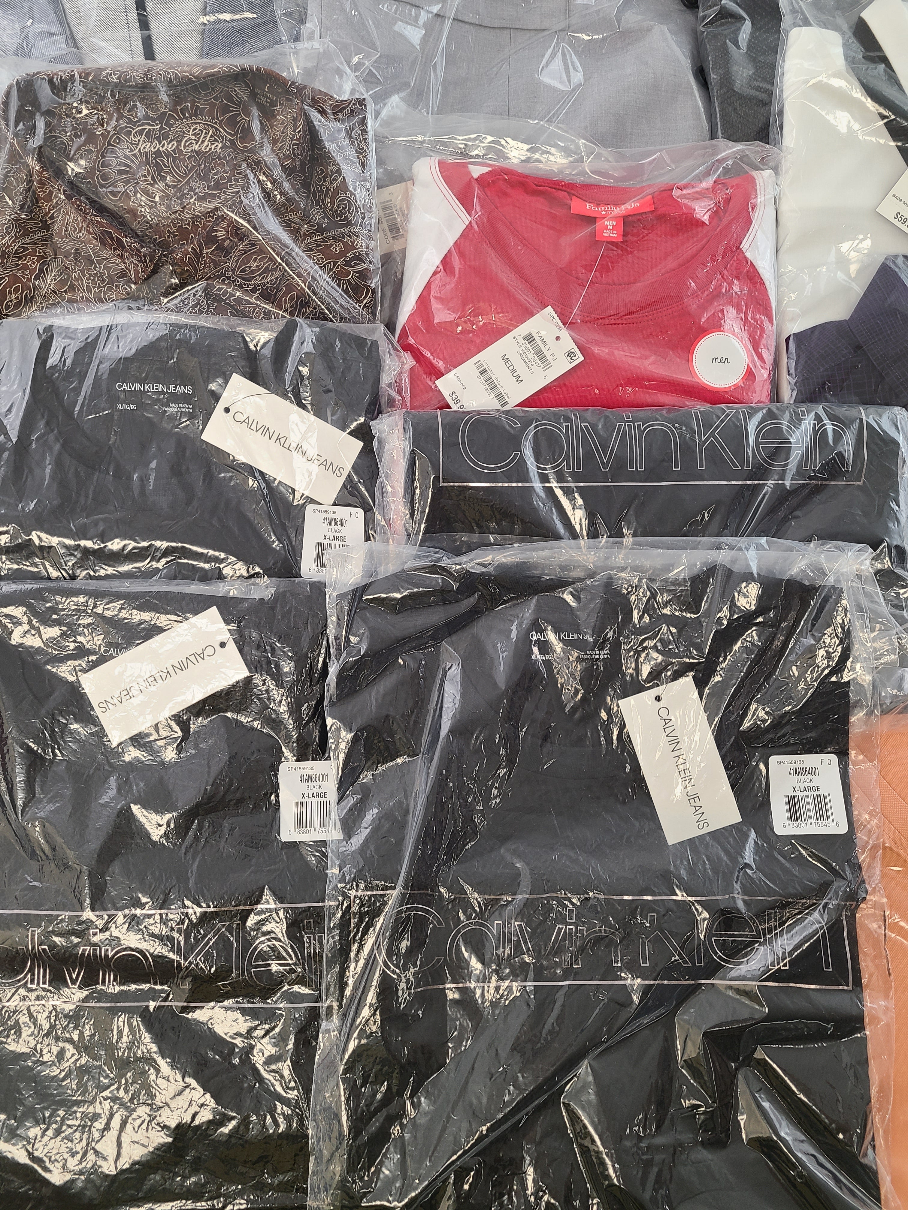 Men's Clothing Wholesale Lot Calvin Klein, Tasso Elba, Club Room, INC, Alfani and more, 25 Units, New, MSRP $1,756.49