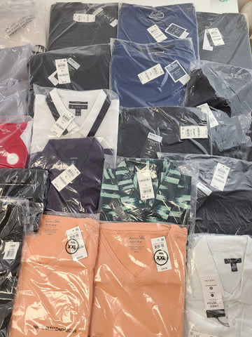 Men's Clothing Wholesale Lot Calvin Klein, Tasso Elba, Club Room, INC, Alfani and more, 25 Units, New, MSRP $1,756.49