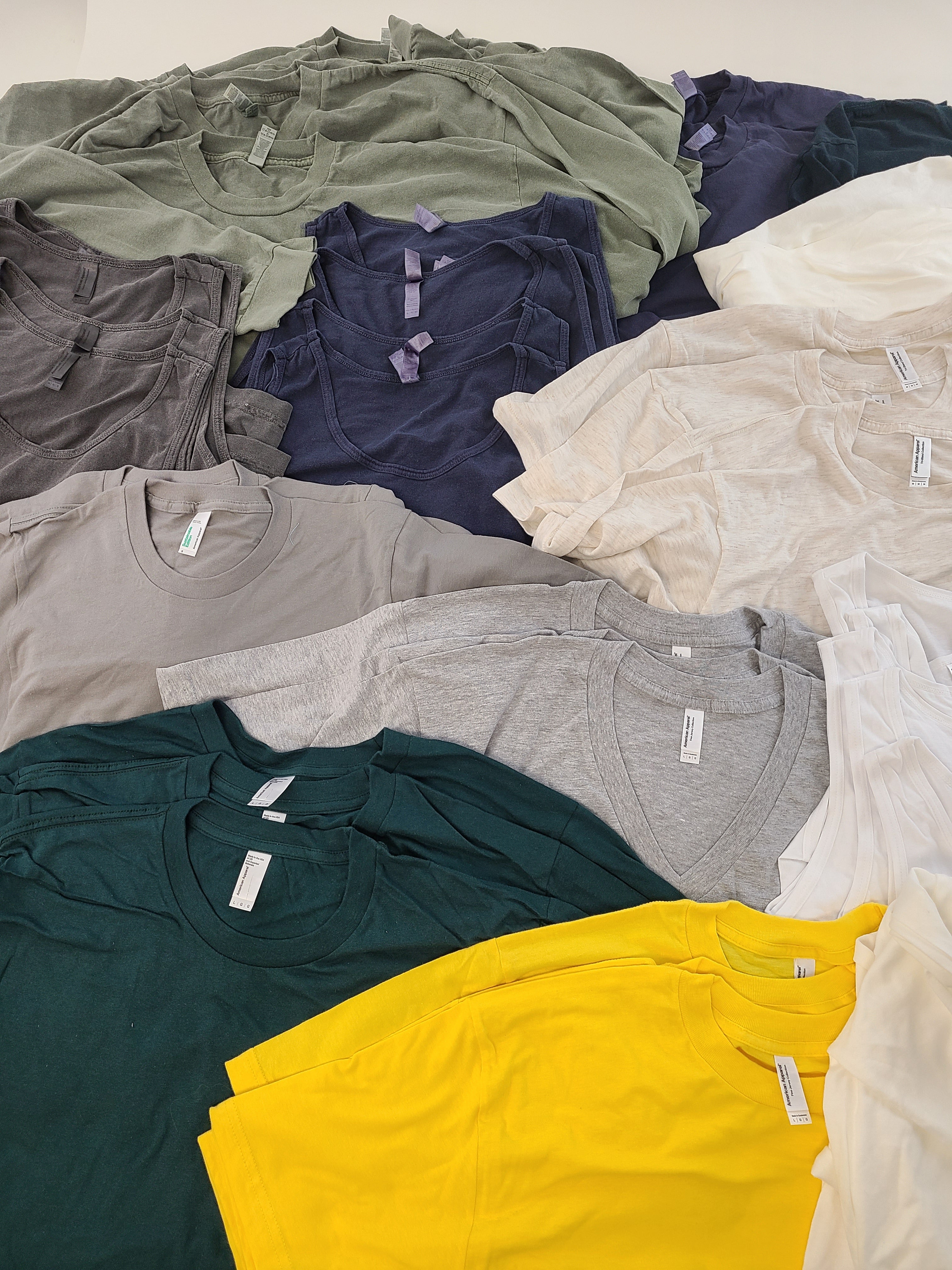 Men's Clothing Wholesale Lot American Apparel, 48 Units, Shelf Pulls, MSRP $1,094.00