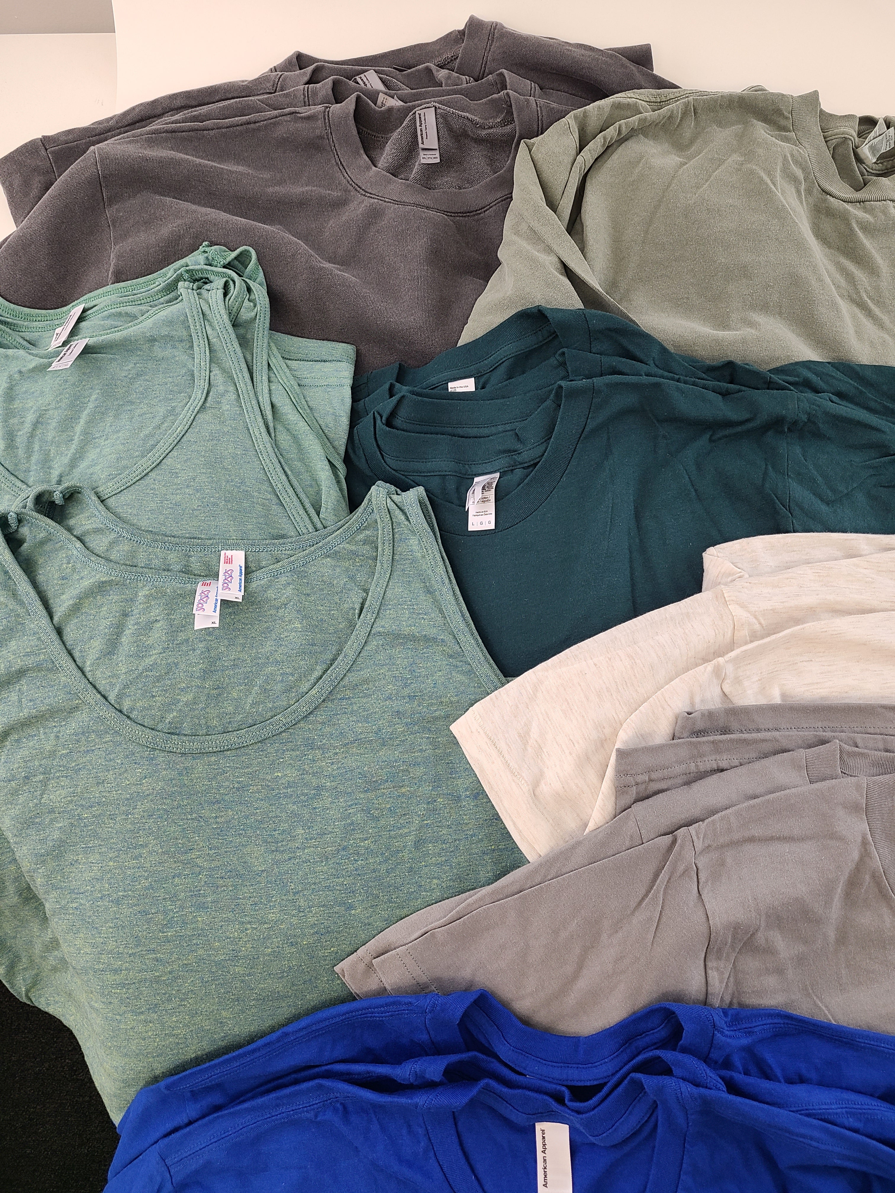 Men's Clothing Wholesale Lot American Apparel, 44 Units, Shelf Pulls, MSRP $1,062.00