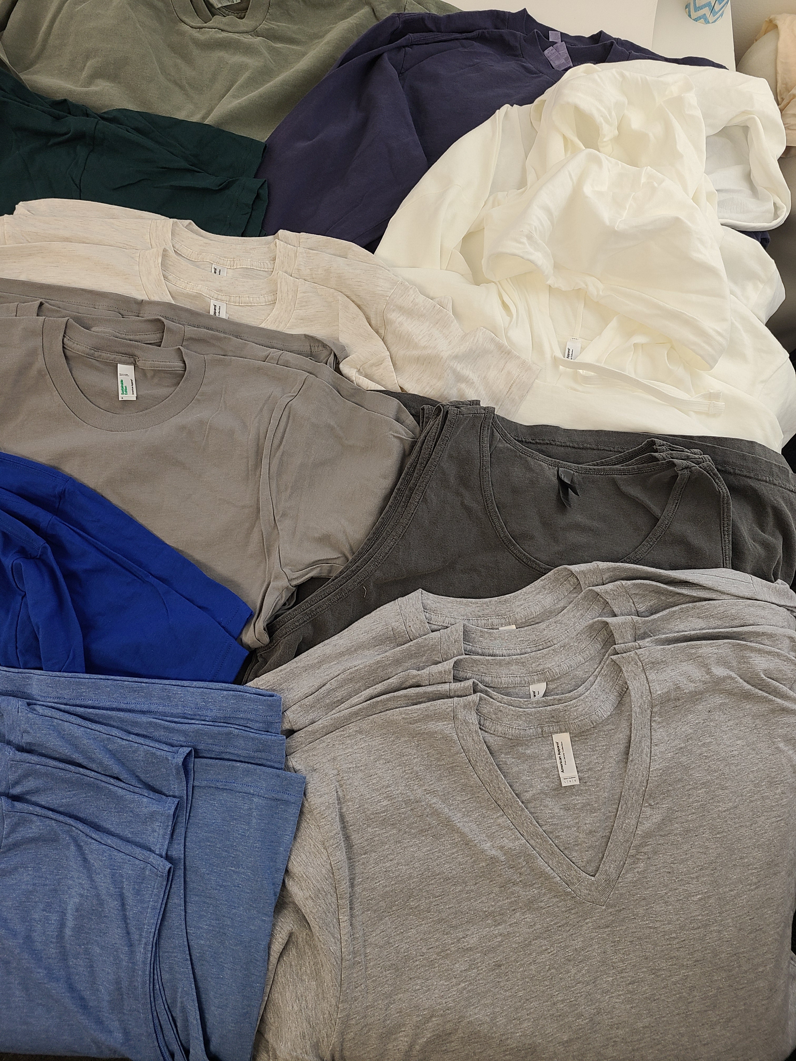 Men's Clothing Wholesale Lot American Apparel, 44 Units, Shelf Pulls, MSRP $1,062.00