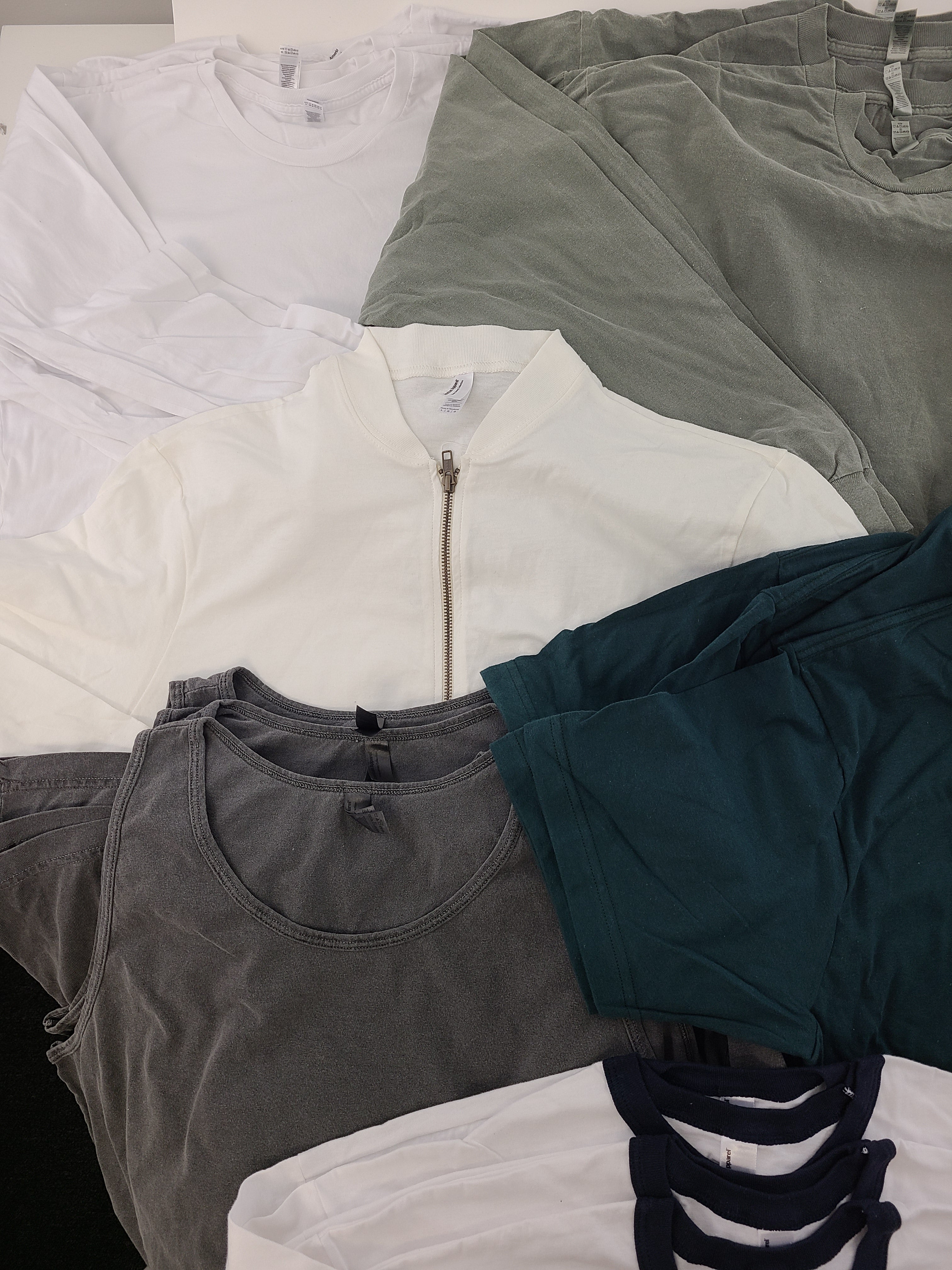 Men's Clothing Wholesale Lot American Apparel, 43 Units, Shelf Pulls, MSRP $1,028.00