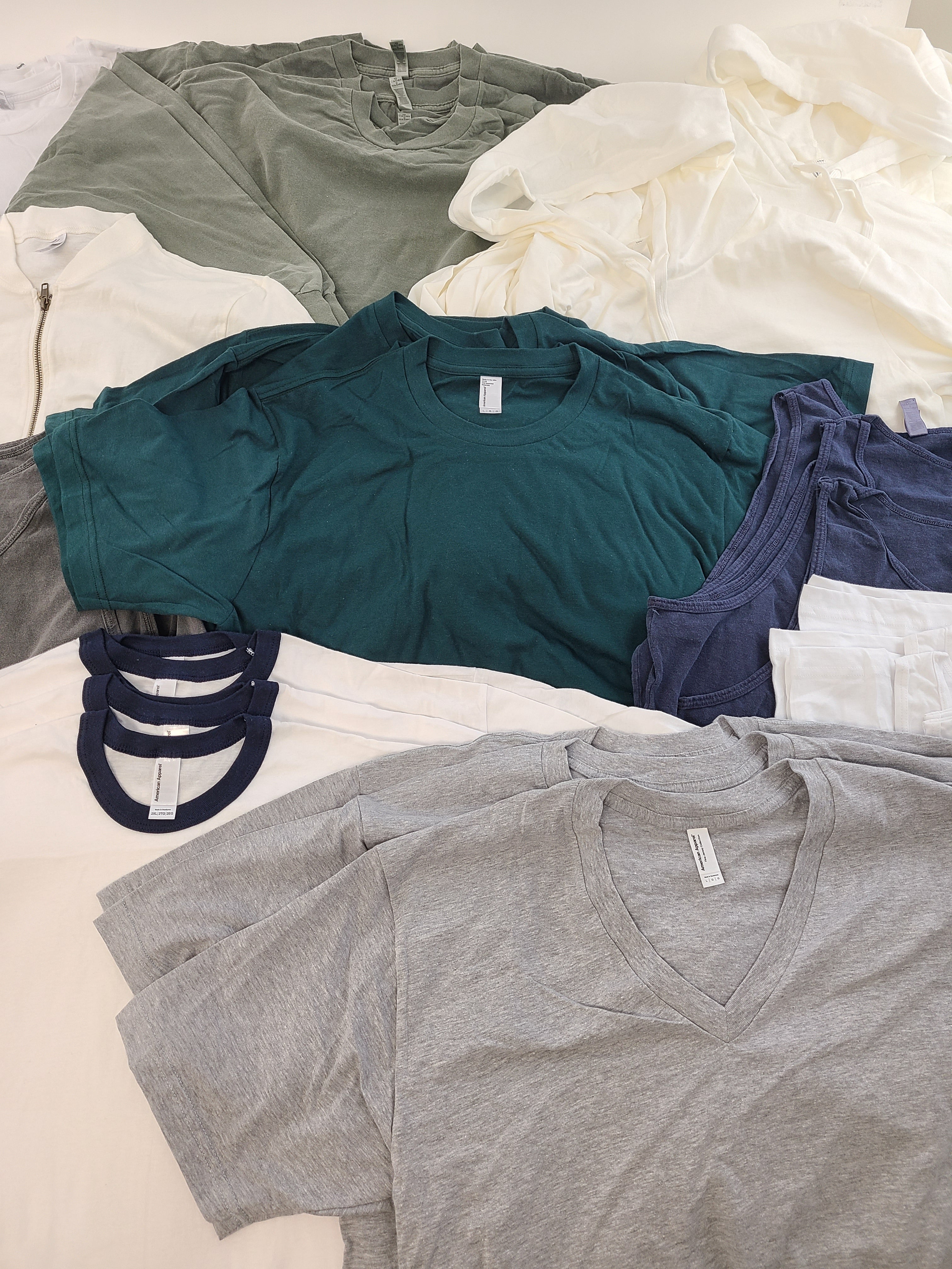 Men's Clothing Wholesale Lot American Apparel, 43 Units, Shelf Pulls, MSRP $1,028.00