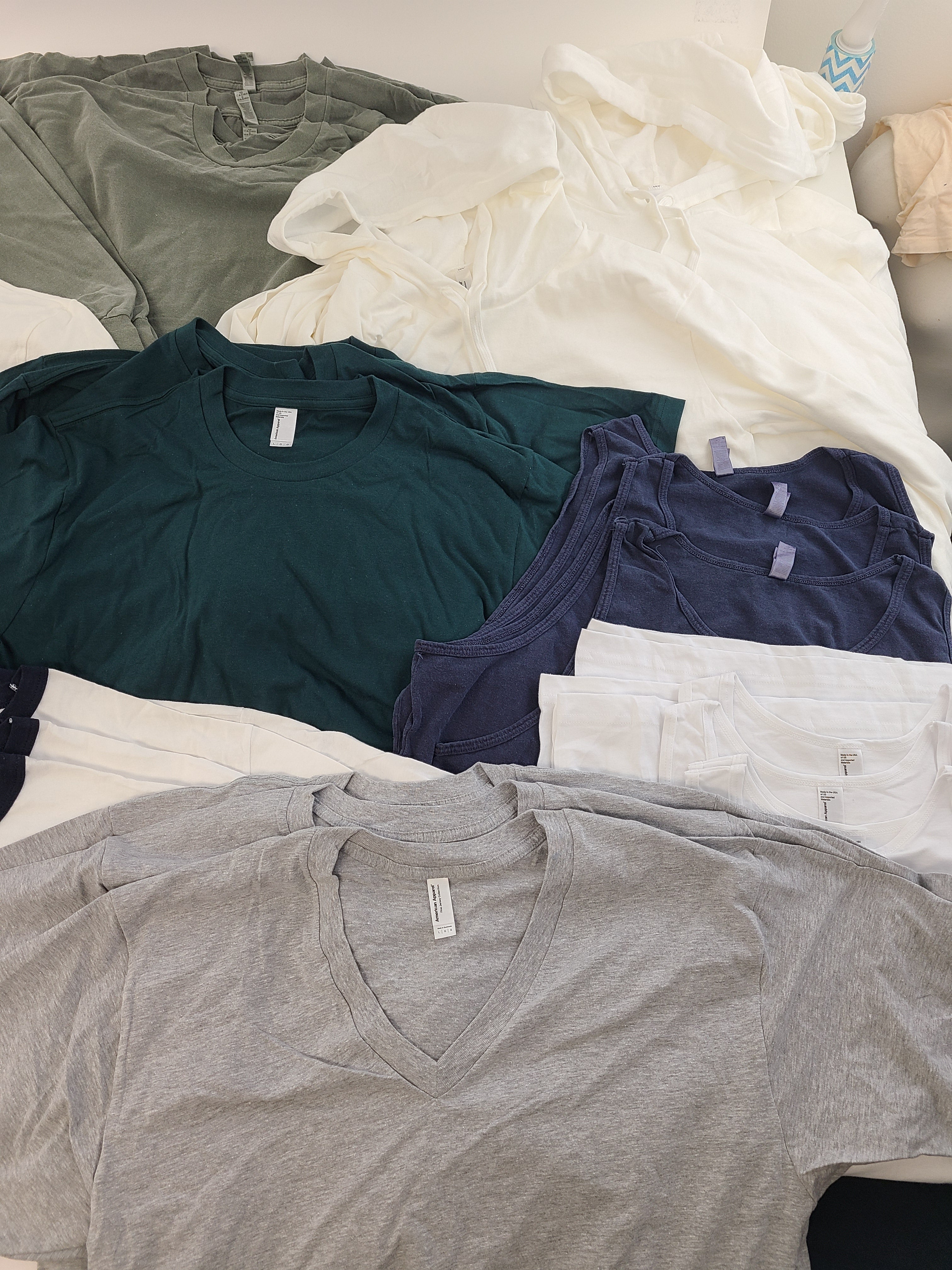 Men's Clothing Wholesale Lot American Apparel, 43 Units, Shelf Pulls, MSRP $1,028.00