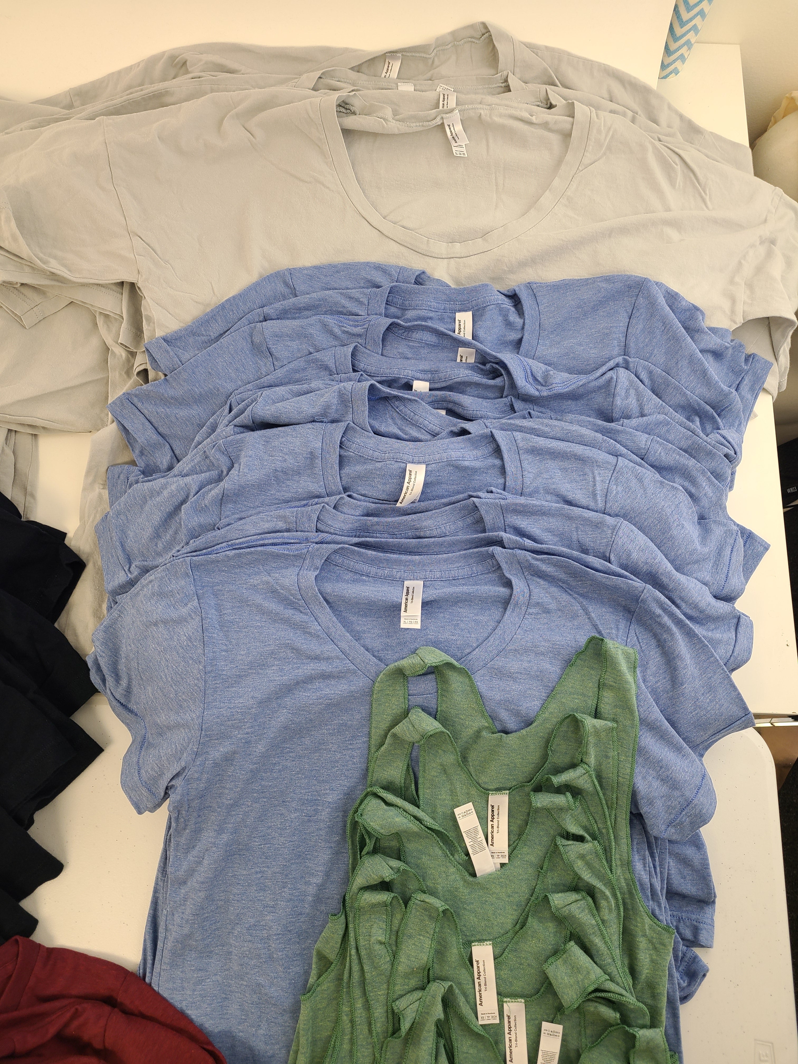 American Apparel Wholesale Lot, 64 Units, Shelf Pulls, MSRP $1,004