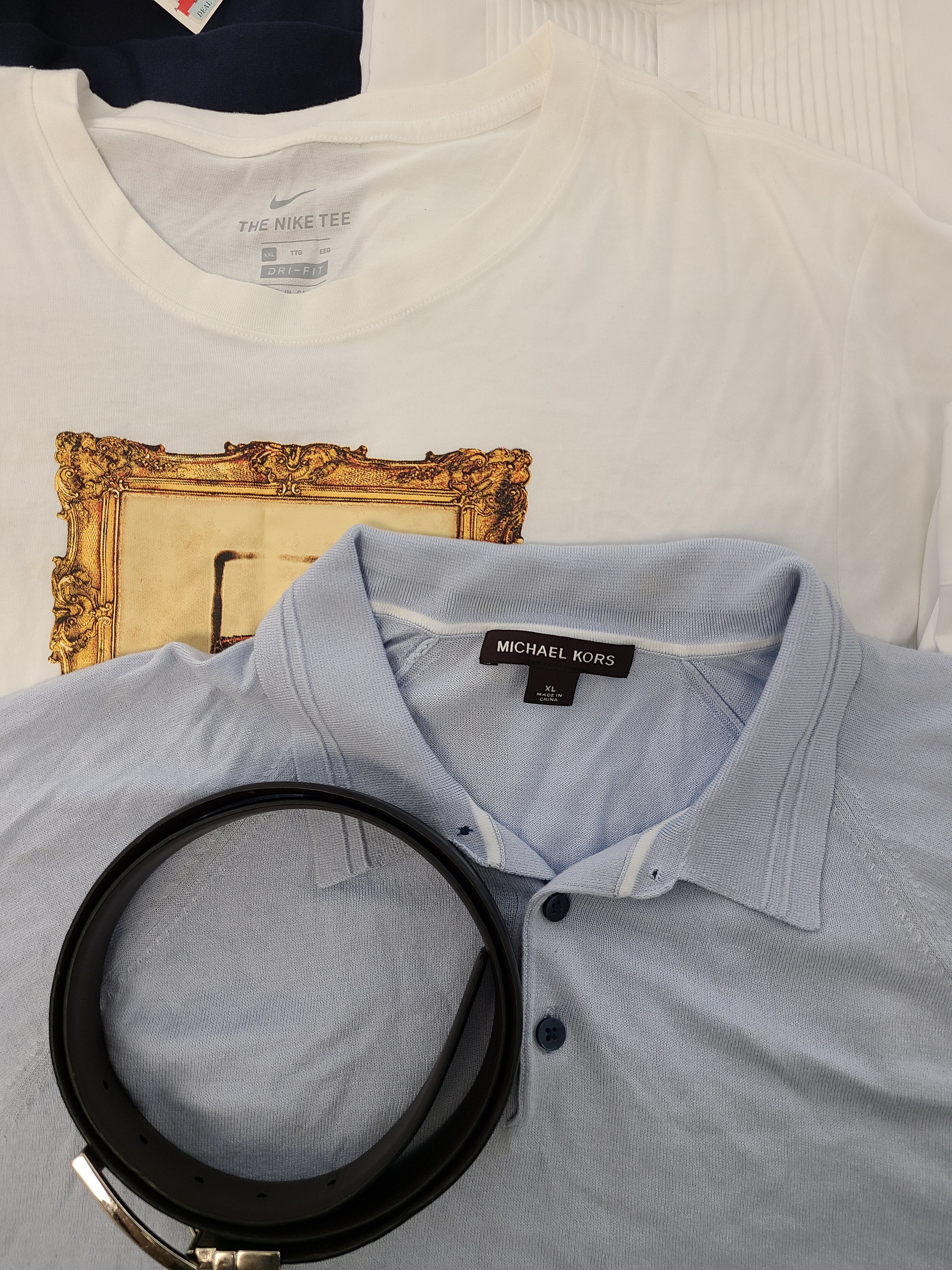 Men's Clothing Wholesale Lot Polo Ralph Lauren, Michael Kors, Calvin Klein, Nike, Eagle, Ryan Seacrest, Club Room, INC, Alfani and more, 23 Units, Customer Returns, MSRP $1,629.50