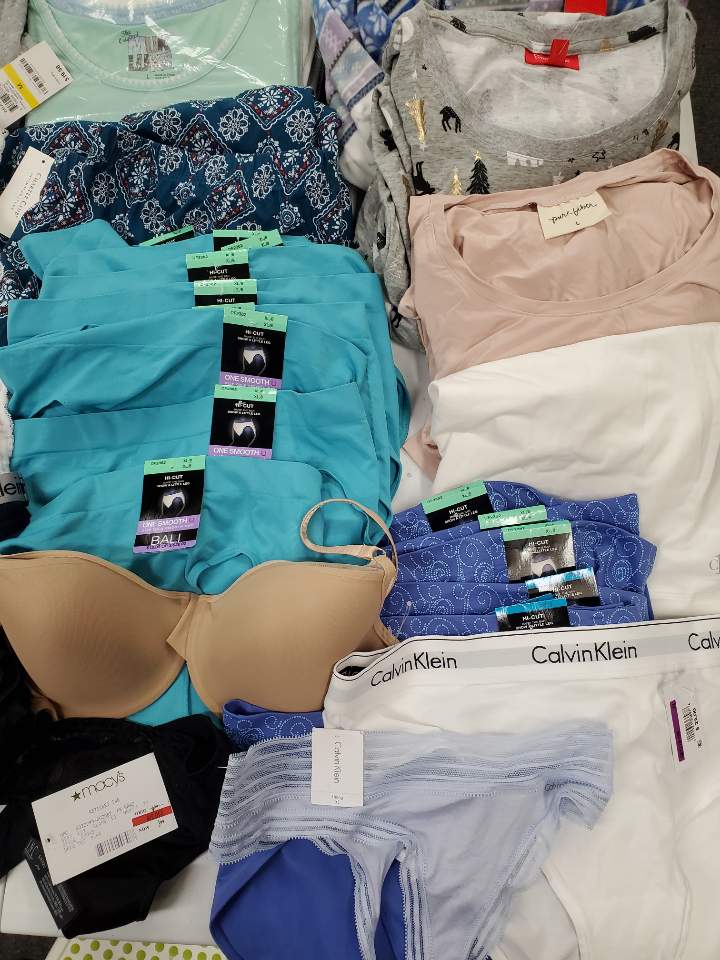 Women's Intimate & Sleepwear Wholesale Lot Calvin Klein, WACOAL, BALI, SPANX, B.TEMPT'D,  Maidenform, JENNI, VANITY FAIR, Pure Fiber, Jockey, ALFANI and more, 50 Units, Shelf Pulls, MSRP $1,200.94