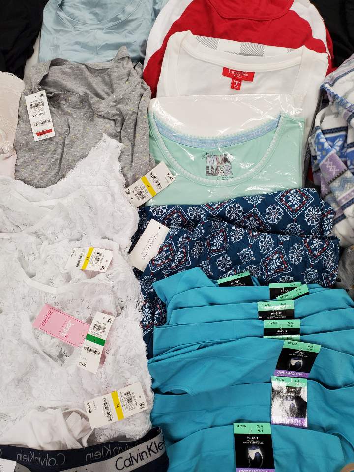Women's Intimate & Sleepwear Wholesale Lot Calvin Klein, WACOAL, BALI, SPANX, B.TEMPT'D,  Maidenform, JENNI, VANITY FAIR, Pure Fiber, Jockey, ALFANI and more, 50 Units, Shelf Pulls, MSRP $1,200.94