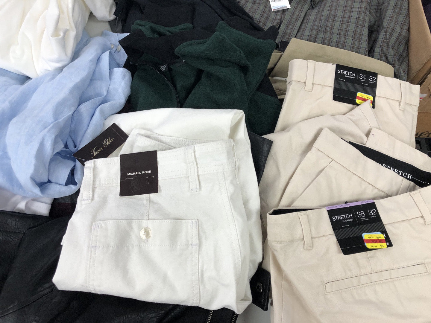 Men's Clothing Calvin Klein, Michael Kors, Polo Ralph Lauren, American Apparel, Alfani, INC and more, 24 Units, Shelf Pulls, MSRP $1,552