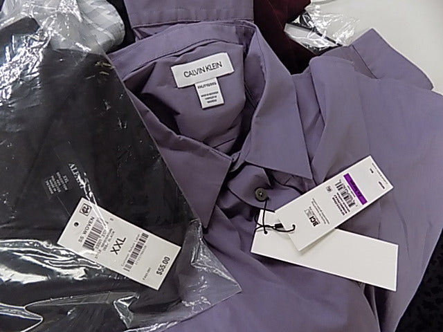 Men's Clothing Calvin Klein, Tommy Hilfiger, Tasso Elba, Alfani, BAR III, INC, and more, 24 Units, Shelf Pulls, MSRP $1,503.99