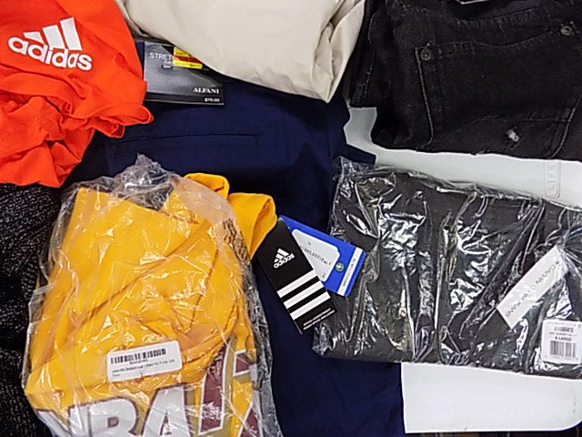 Men's Clothing ADIDAS, Calvin Klein, Nike, Tallia, Tasso Elba, Alfani, Club Room, INC and more, 20 Units, Shelf Pulls, MSRP $1,072.48
