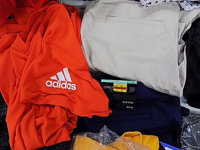 Men's Clothing ADIDAS, Calvin Klein, Nike, Tallia, Tasso Elba, Alfani, Club Room, INC and more, 20 Units, Shelf Pulls, MSRP $1,072.48