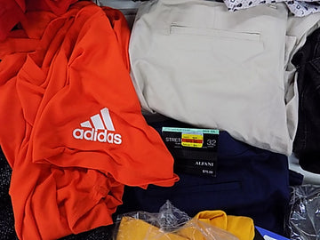Men's Clothing ADIDAS, Calvin Klein, Nike, Tallia, Tasso Elba, Alfani, Club Room, INC and more, 20 Units, Shelf Pulls, MSRP $1,072.48