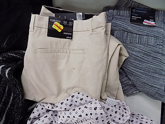 Men's Clothing ADIDAS, Calvin Klein, Nike, Tallia, Tasso Elba, Alfani, Club Room, INC and more, 20 Units, Shelf Pulls, MSRP $1,072.48