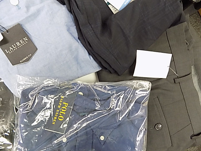 Men's Clothing Perry Ellis, Polo Ralph Lauren, Alfani, BAR III , INC and more, 18 Units, Shelf Pulls, MSRP $1,428.49