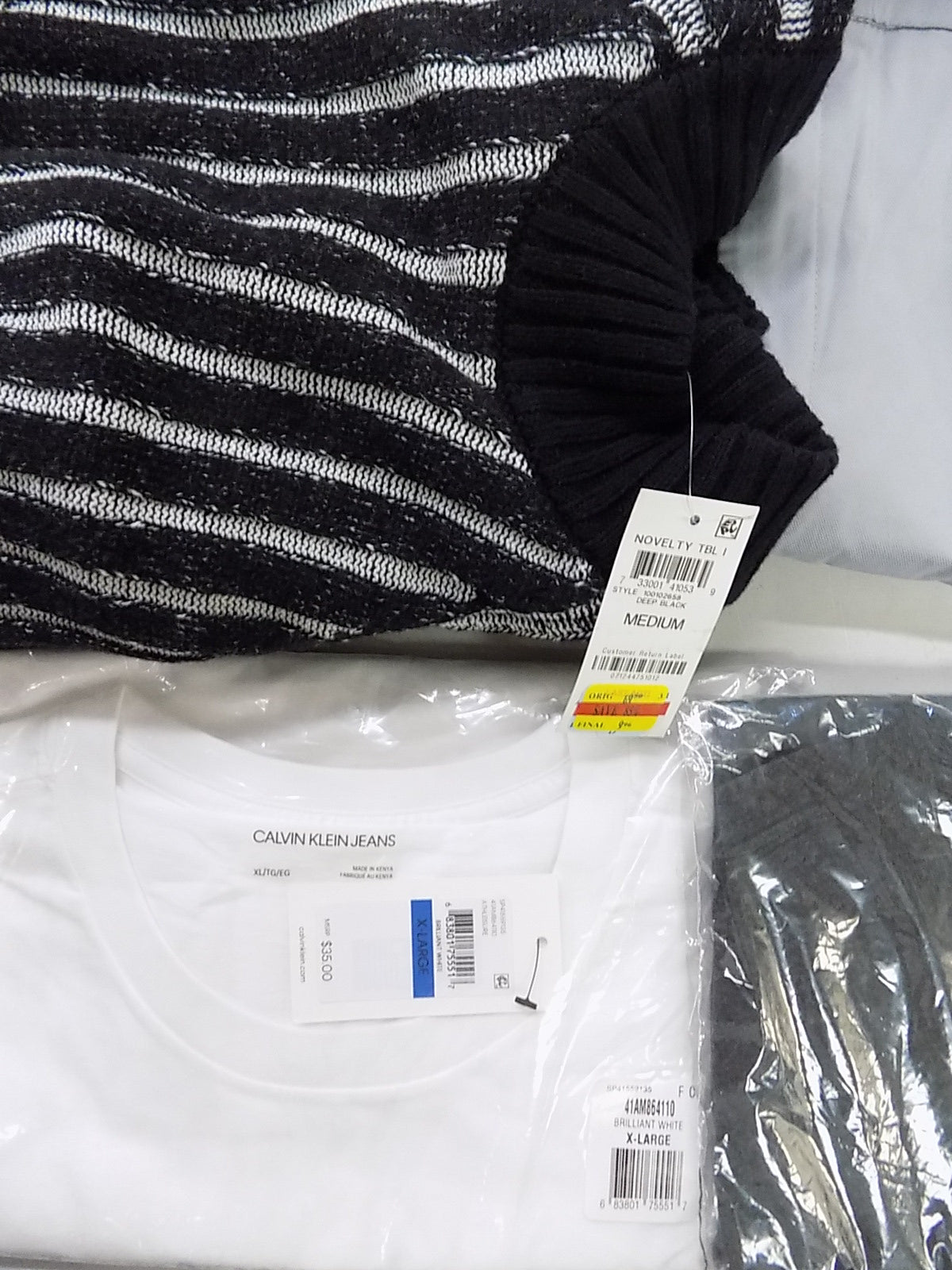 Men's Clothing Tommy Hilfiger, Calvin Klein, Tasso Elba, Alfani, INC and more, 14 Units, Shelf Pulls, MSRP $1,030.50