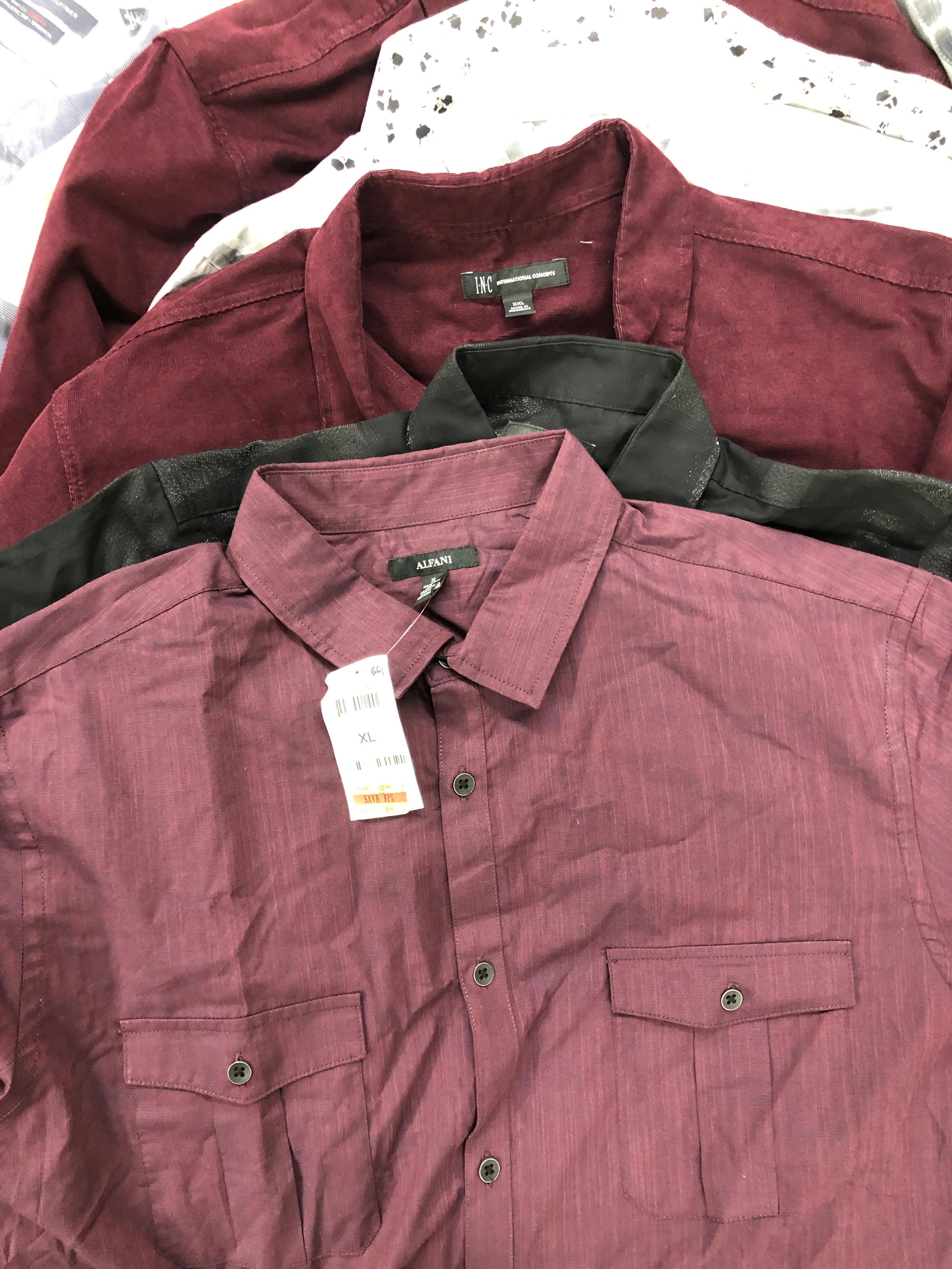 Men's Clothing Polo Ralph Lauren, Calvin Klein, Tommy Hilfiger, Tasso Elba, Alfani, INC and more, 25 Units, Shelf Pulls, MSRP $1,602.49