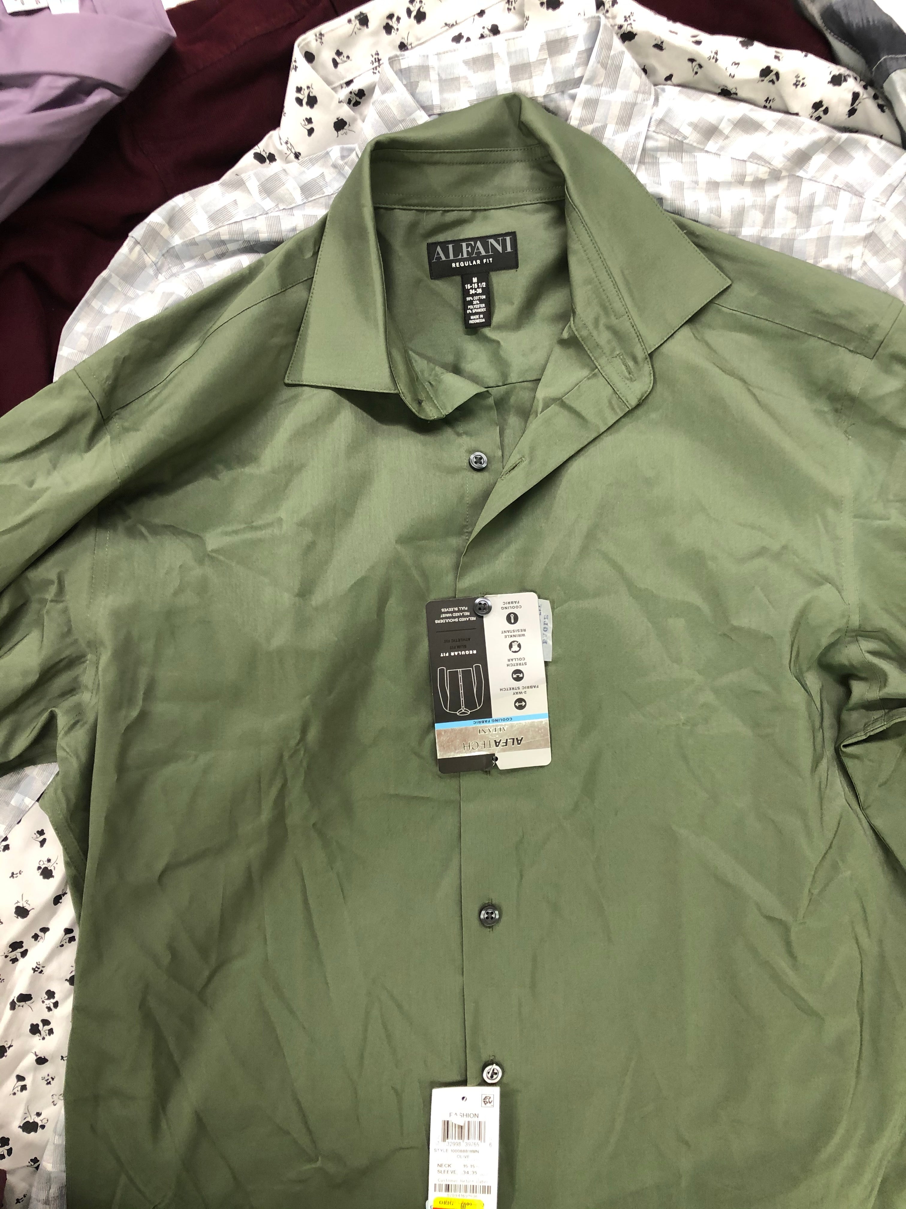 Men's Clothing Polo Ralph Lauren, Calvin Klein, Tommy Hilfiger, Tasso Elba, Alfani, INC and more, 25 Units, Shelf Pulls, MSRP $1,602.49