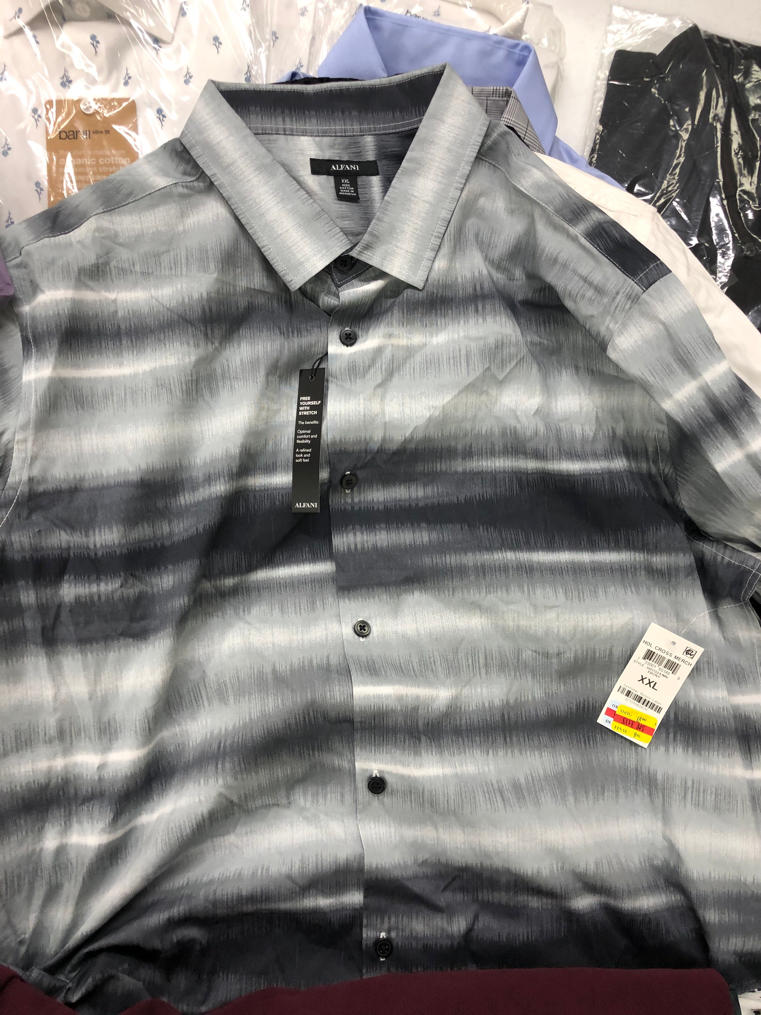 Men's Clothing Polo Ralph Lauren, Calvin Klein, Tommy Hilfiger, Tasso Elba, Alfani, INC and more, 25 Units, Shelf Pulls, MSRP $1,602.49