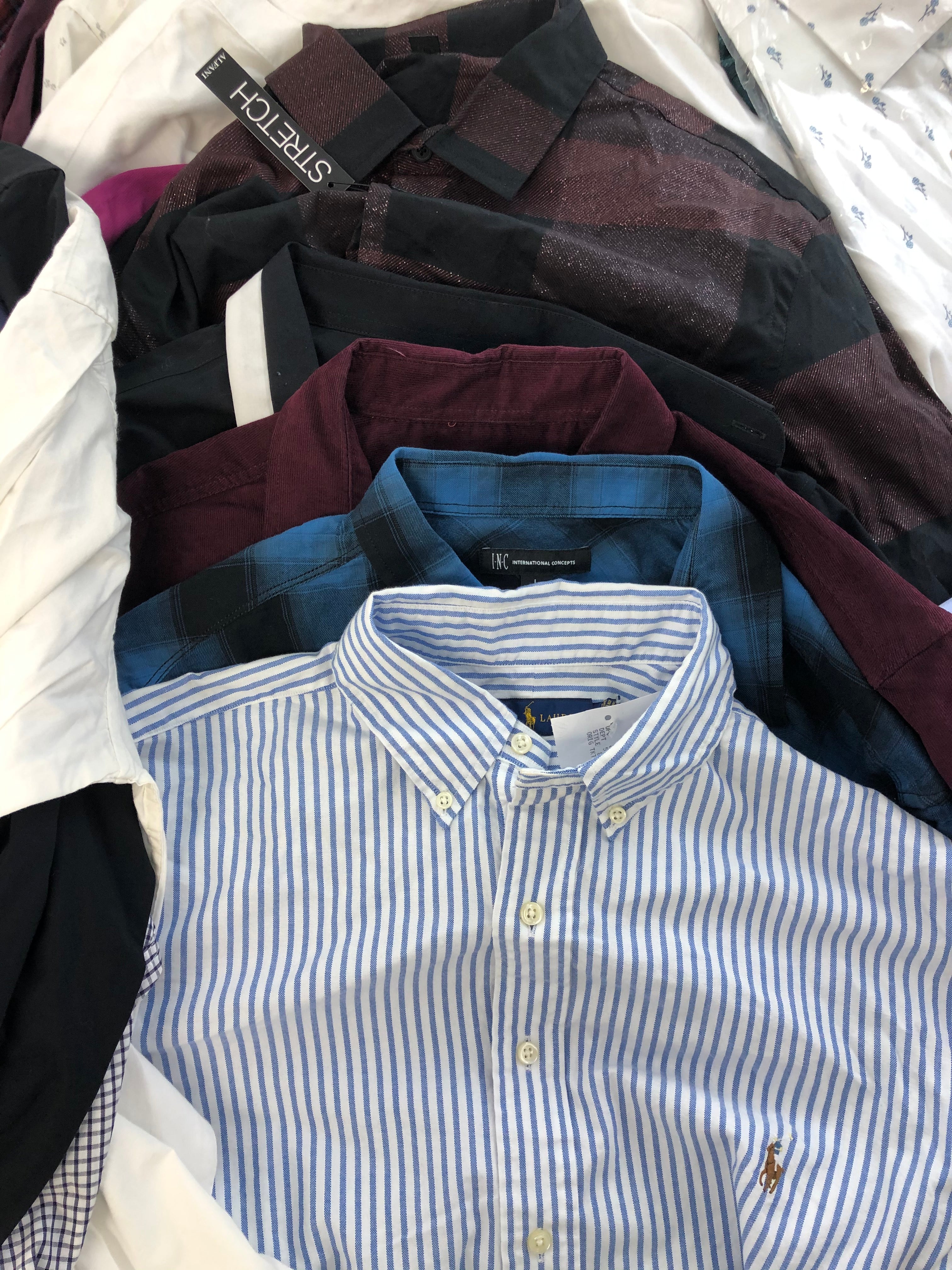 Men's Clothing Wholesale Lot POLO RALPH LAUREN, TOMMY HILFIGER, Tasso Elba, ALFANI, CLUBROOM and more, 24 Units, Shelf Pulls, MSRP $1,505.00