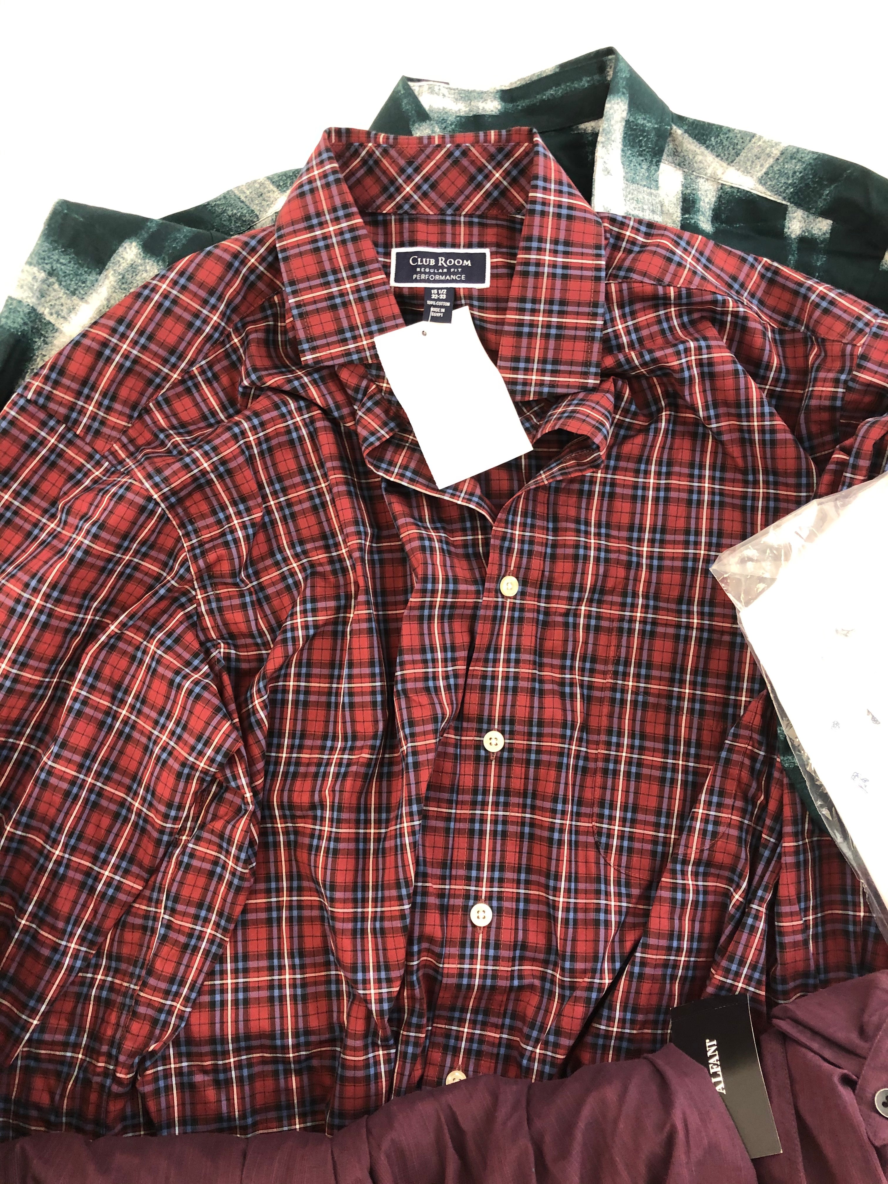 Men's Clothing Wholesale Lot POLO RALPH LAUREN, TOMMY HILFIGER, Tasso Elba, ALFANI, CLUBROOM and more, 24 Units, Shelf Pulls, MSRP $1,505.00