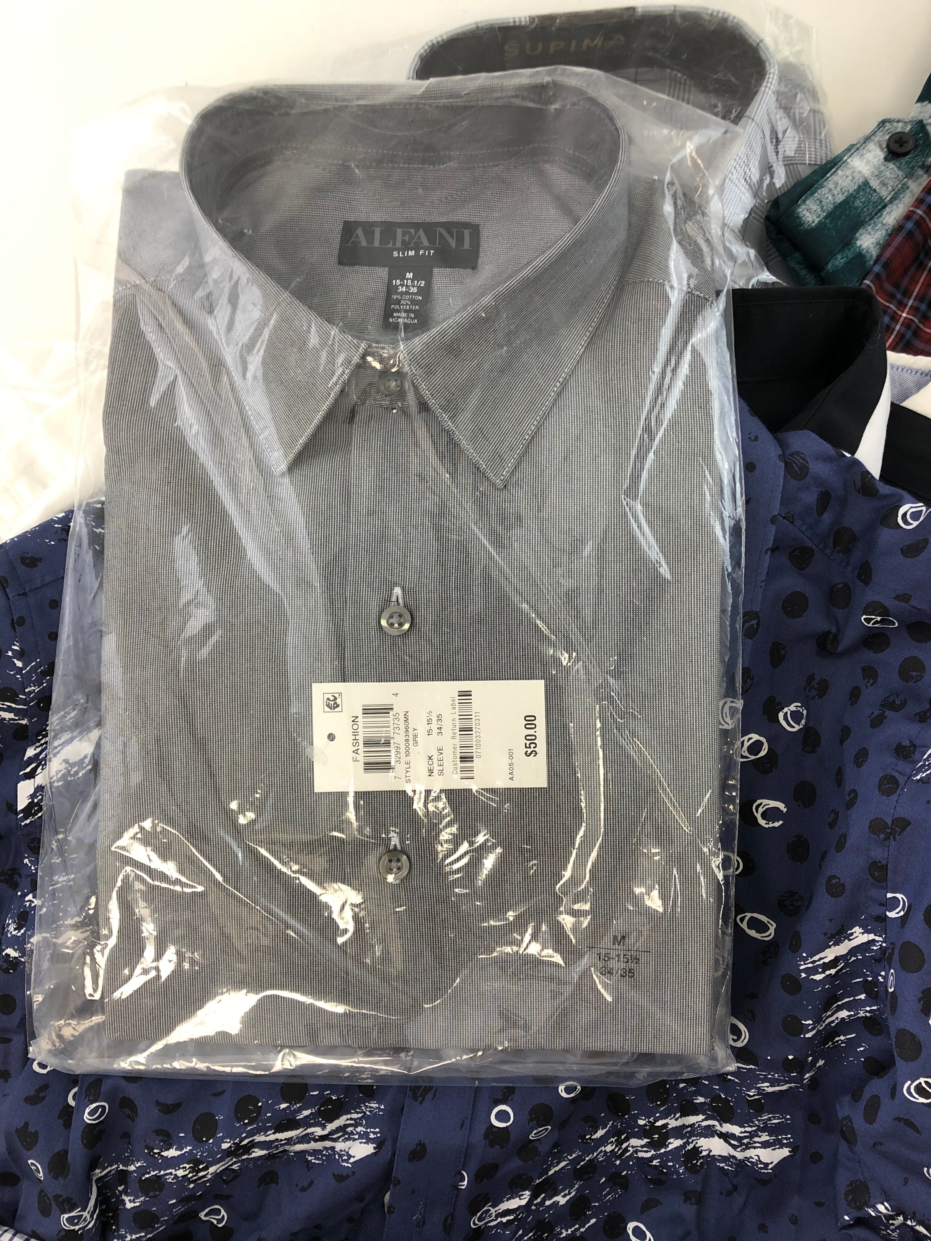 Men's Clothing Wholesale Lot POLO RALPH LAUREN, TOMMY HILFIGER, Tasso Elba, ALFANI, CLUBROOM and more, 24 Units, Shelf Pulls, MSRP $1,505.00