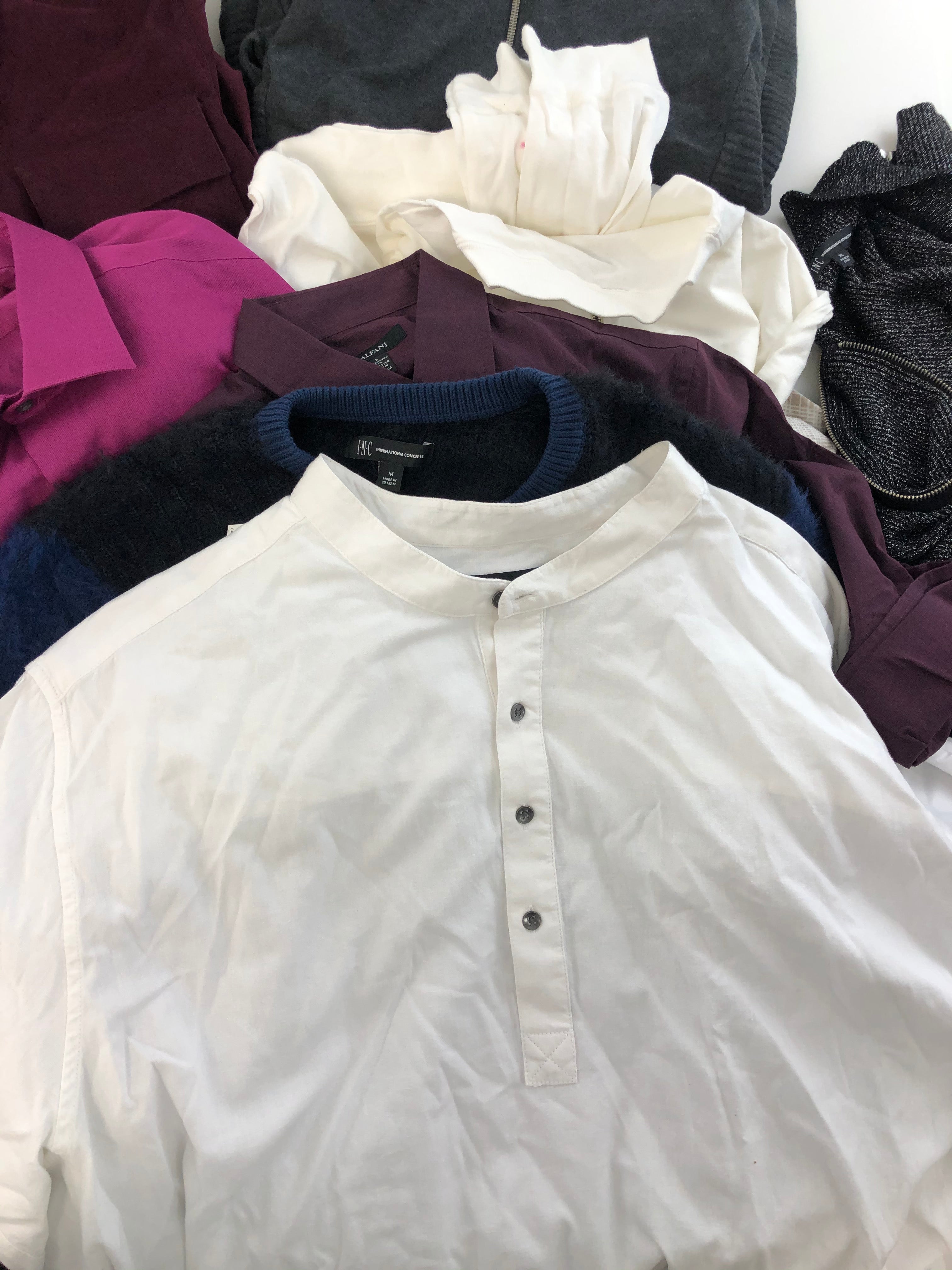 Men's Clothing Wholesale Lot POLO RALPH LAUREN, CALVIN KLEIN, Adidas, AMERICAN APPAREL, TASSO ELBA, CLUBROOM and more, 25 Units, Shelf Pulls, MSRP $1,426.98