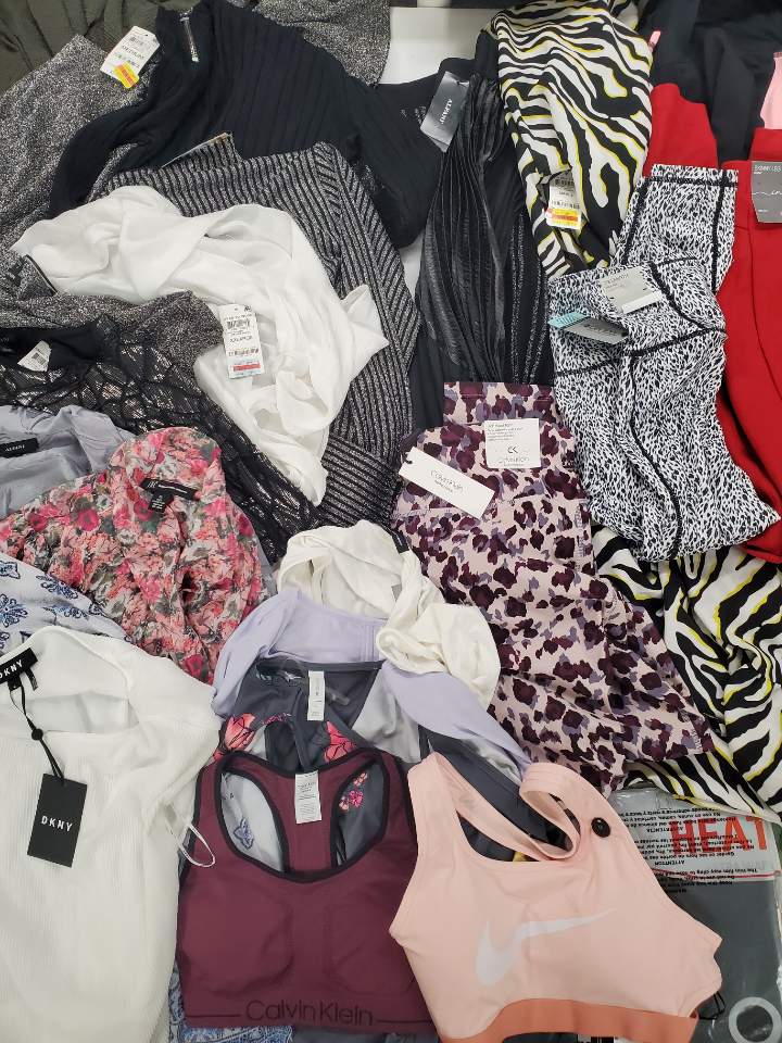 Women's Clothing Wholesale Lot CALVIN KLEIN, DKNY, Michael Kors, Nike, 32 Degrees, Sactuary, Ideology and more, 26 Units, Shelf Pulls, MSRP $1,525.50