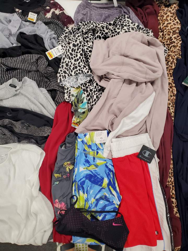 Women's Clothing Wholesale Lot Calvin Klein, DKNY, NIKE, LAUREN POLO RALPH LAUREN, Ideology, Kendall kylie, CHAMPION, Alfani, INC and more, 23 Units, Shelf Pulls, MSRP $1,546.49