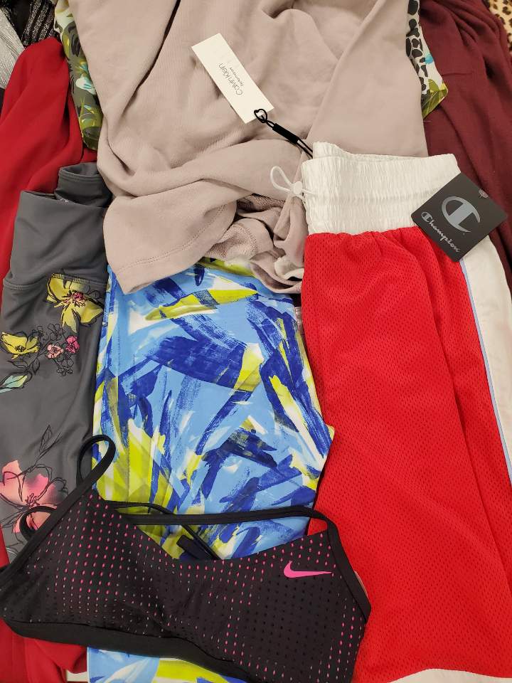 Women's Clothing Wholesale Lot Calvin Klein, DKNY, NIKE, LAUREN POLO RALPH LAUREN, Ideology, Kendall kylie, CHAMPION, Alfani, INC and more, 23 Units, Shelf Pulls, MSRP $1,546.49