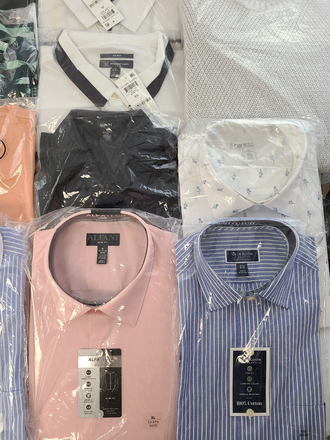 Men's Clothing Wholesale Lot Calvin Klein, Adidas, Tasso Elba, Alfani, INC, Club Room and more, 25 Units, New, MSRP $1,551.49