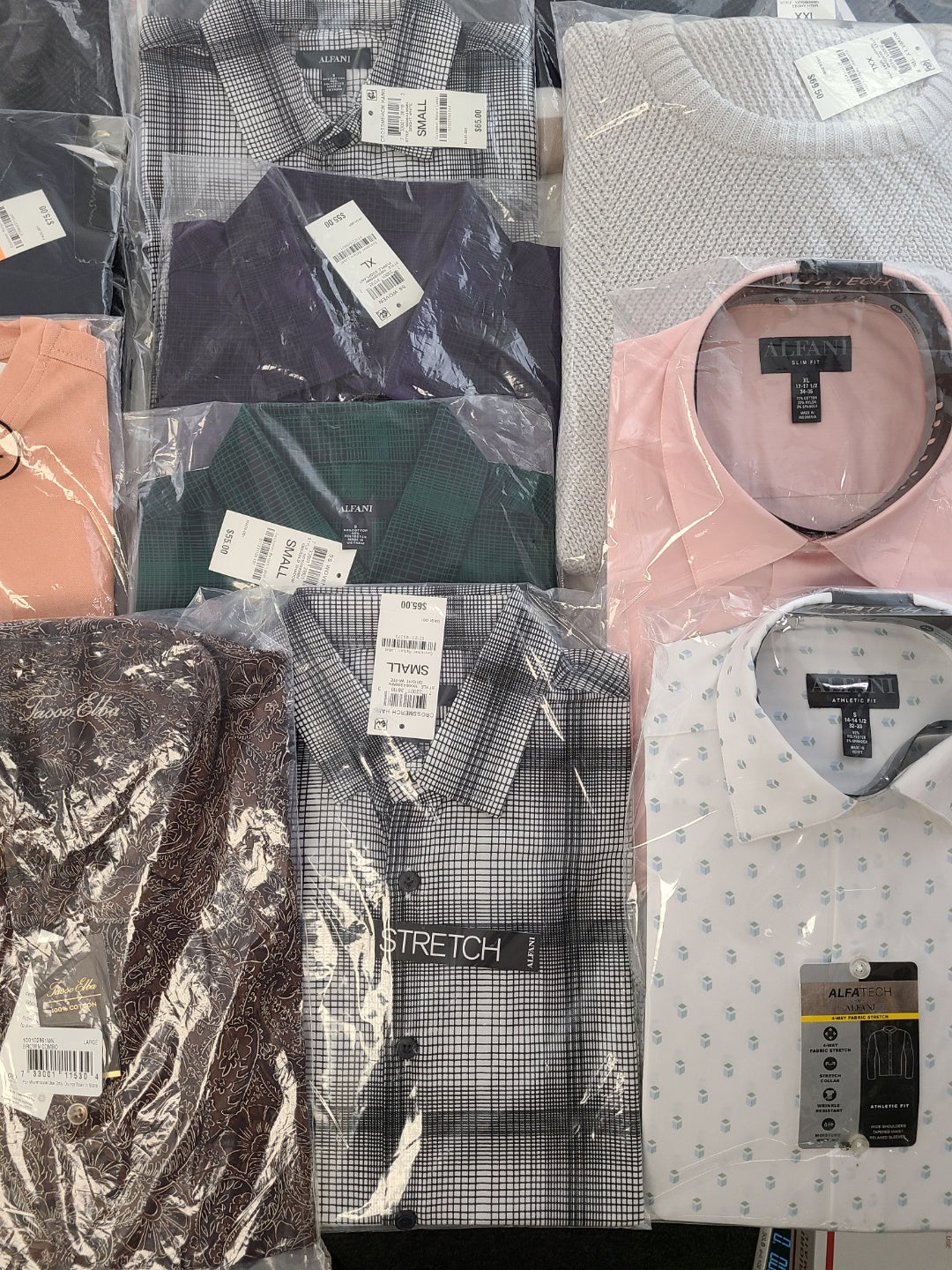 Men's Clothing Wholesale Lot Calvin Klein, Adidas, Tasso Elba, Club Room, INC and more, 25 Units, New, MSRP $1,682.48