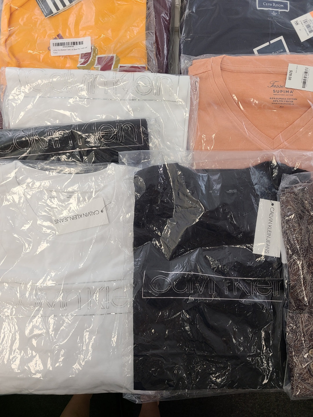 Men's Clothing Wholesale Lot Calvin Klein, Adidas, Tasso Elba, Club Room, INC and more, 25 Units, New, MSRP $1,682.48