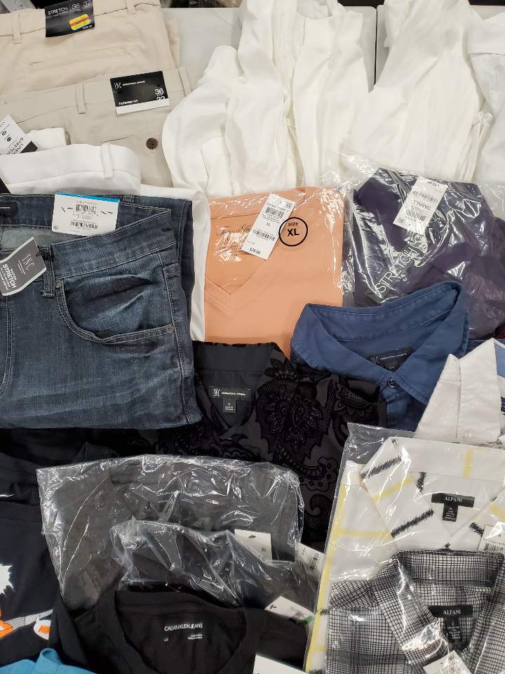 Men's Clothing Wholesale Lot NIKE, POLO RALPH LAUREN, Adidas, Calvin Klein, Under Armmour, Tasso Elba, Alfani and more, 27 Units, Shelf Pulls, MSRP $1,536.98