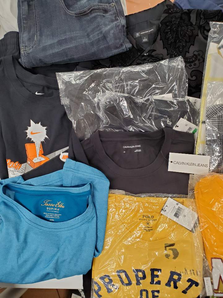 Men's Clothing Wholesale Lot NIKE, POLO RALPH LAUREN, Adidas, Calvin Klein, Under Armmour, Tasso Elba, Alfani and more, 27 Units, Shelf Pulls, MSRP $1,536.98