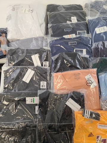 Men's Clothing Wholesale Lot Calvin Klein, Adidas, Tasso Elba, Club Room, INC, Jockey, and more, 25 Units, New, MSRP $1,570.49