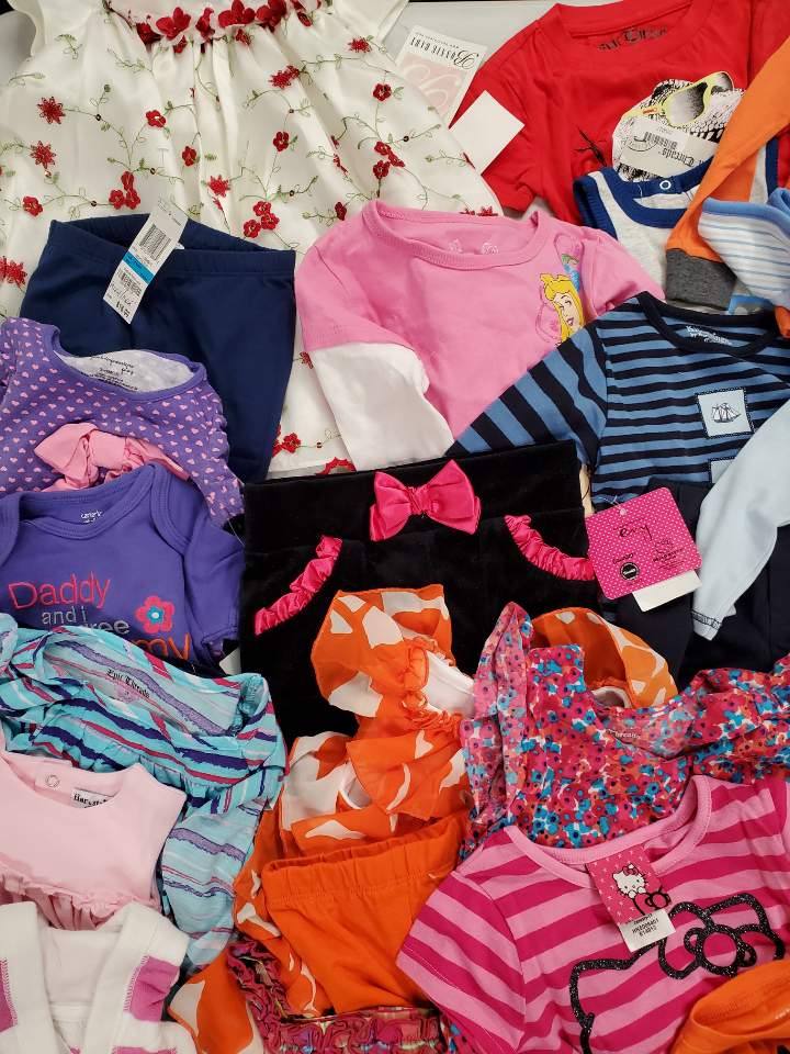 Kid's Clothing Wholesale Lot Ralph Lauren, Absorba, Carter's,  First Impressions,  Hartstings, Epic Threads,  Bonnie baby  and more, 40 Units, Shelf Pulls, MSRP $996.92