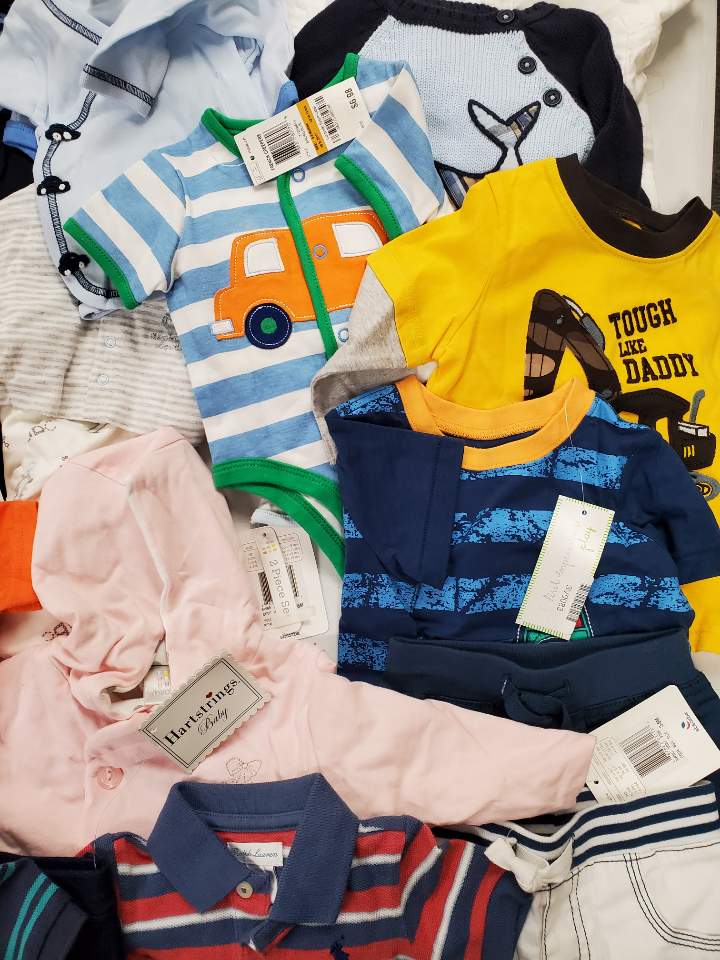 Kid's Clothing Wholesale Lot Ralph Lauren, Absorba, Carter's,  First Impressions,  Hartstings, Epic Threads,  Bonnie baby  and more, 40 Units, Shelf Pulls, MSRP $996.92