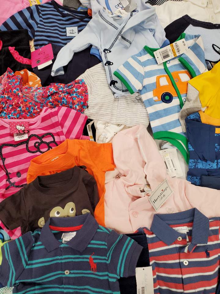 Kid's Clothing Wholesale Lot Ralph Lauren, Absorba, Carter's,  First Impressions,  Hartstings, Epic Threads,  Bonnie baby  and more, 40 Units, Shelf Pulls, MSRP $996.92