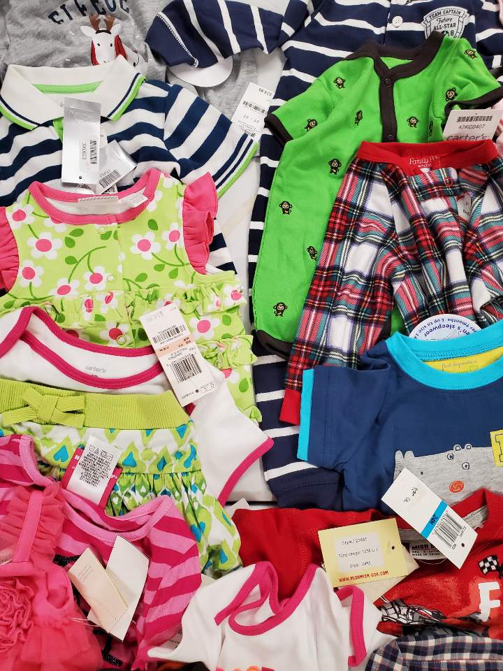 Kid's Clothing Wholesale Lot Polo by Ralph Lauren, Hello Kitty, First impression, American Apparel, Carters, So jenny and more, 44 Units, Shelf Pulls, MSRP $1,001.65