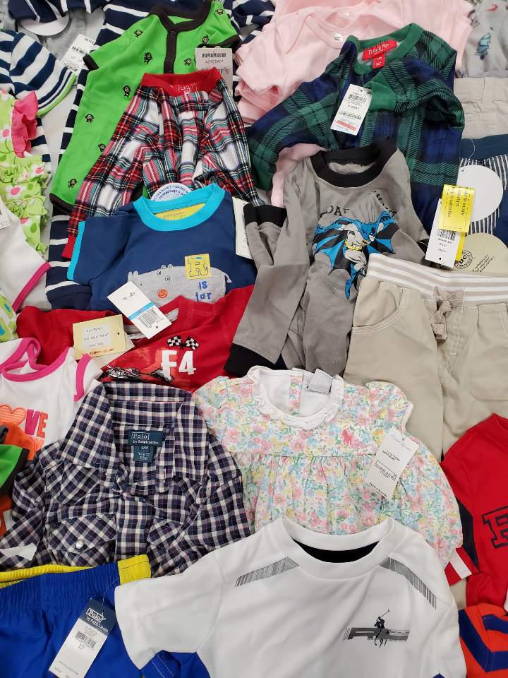Kid's Clothing Wholesale Lot Polo by Ralph Lauren, Hello Kitty, First impression, American Apparel, Carters, So jenny and more, 44 Units, Shelf Pulls, MSRP $1,001.65